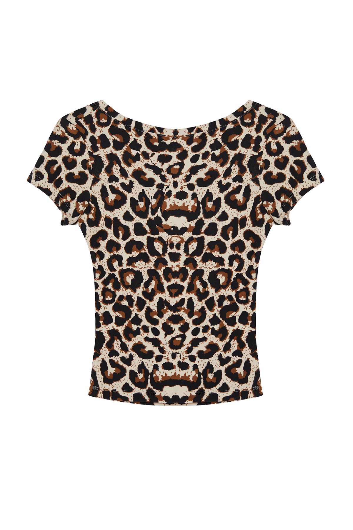 Trendyol Collection-Flexible Fitted Knitted Blouse - Multicolor, Open Back TWOSS24BZ00657 6