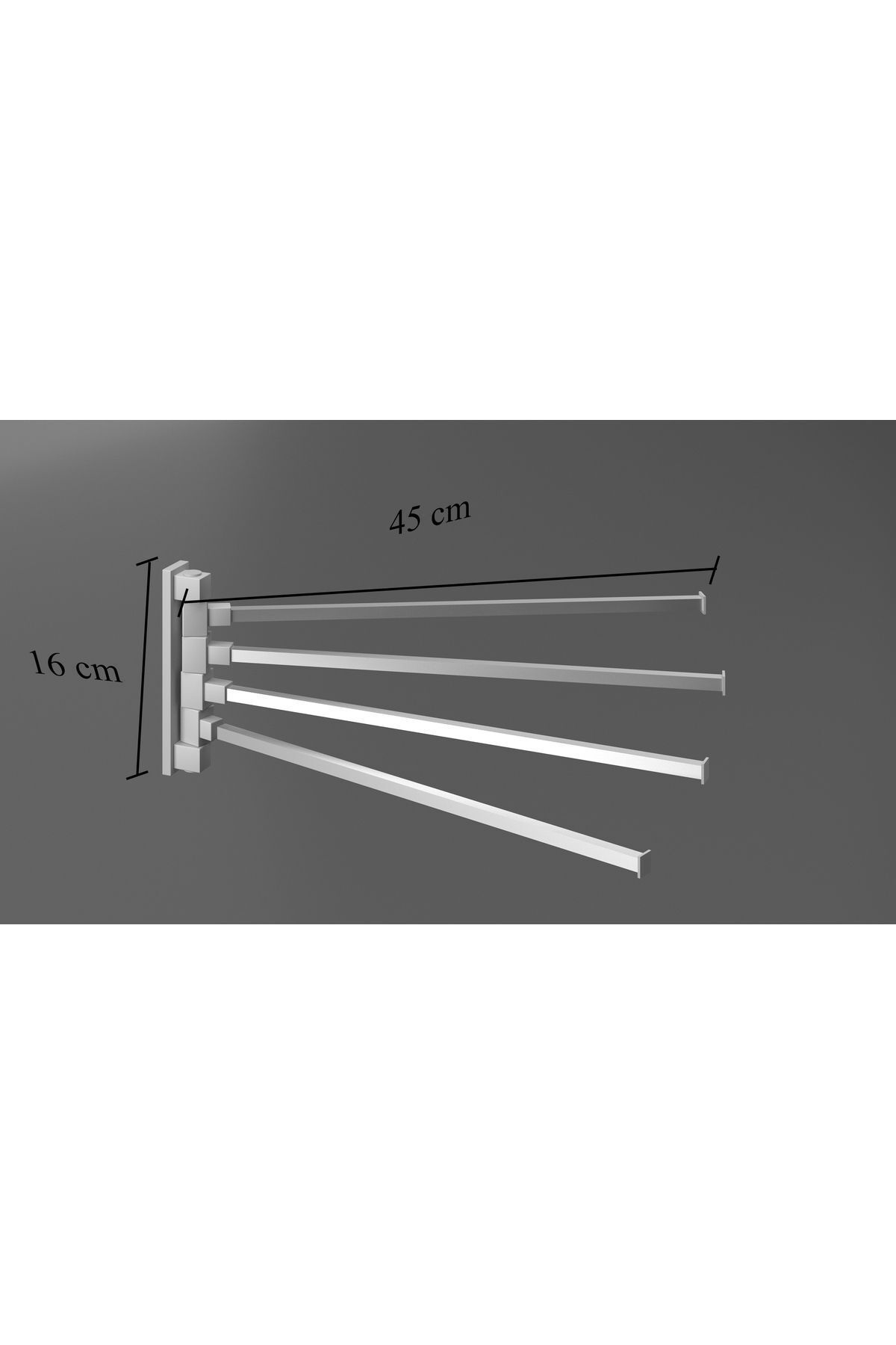 DDPEST Suport Pentru Prosoape Din Aluminiu Inoxidabil Cu 4 Umerase - Alb, Decorativ, Tip Hotel - One Size