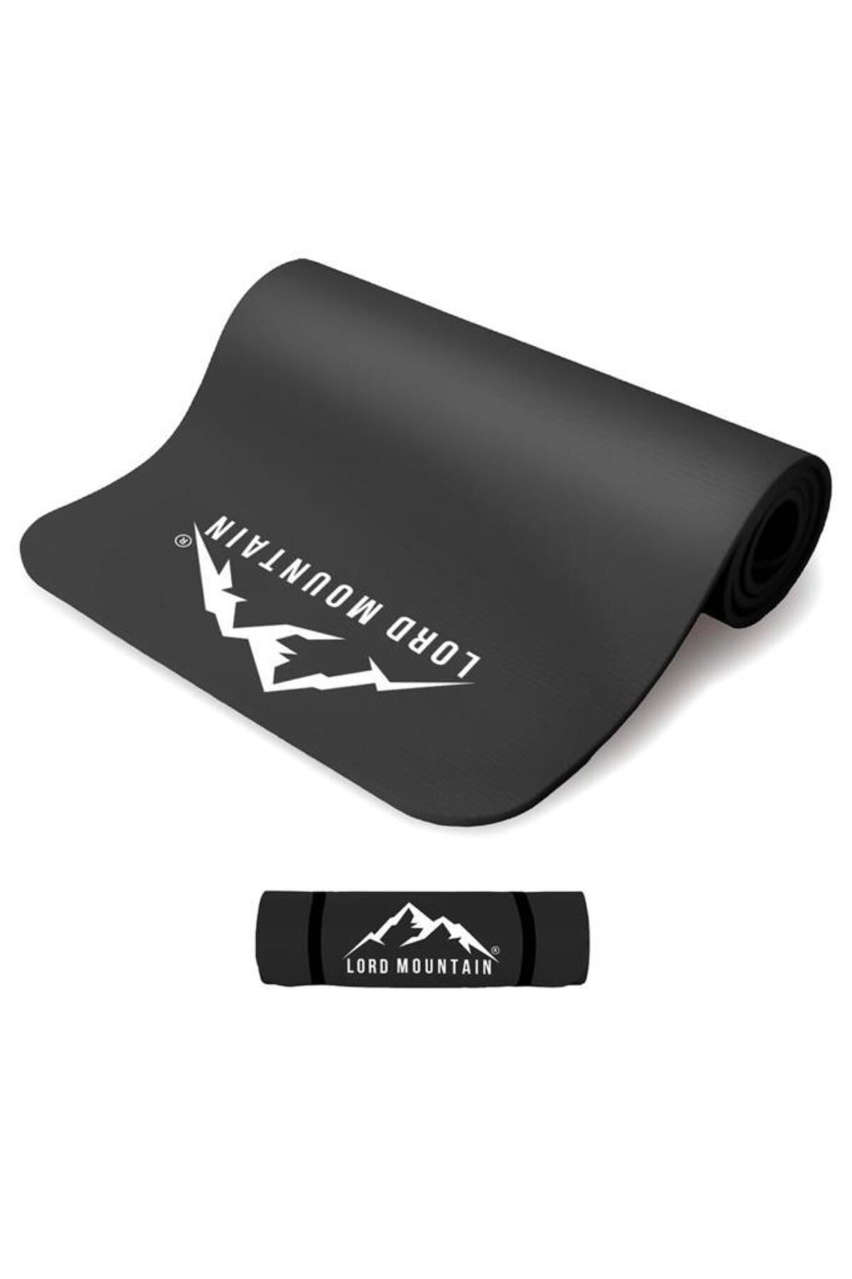 Premium Pilates Yoga Matı,Spor Matı,Egzersiz Matı,Pilates Minderi,Kaymaz Taban,180x55 cm 10 mm Siyah