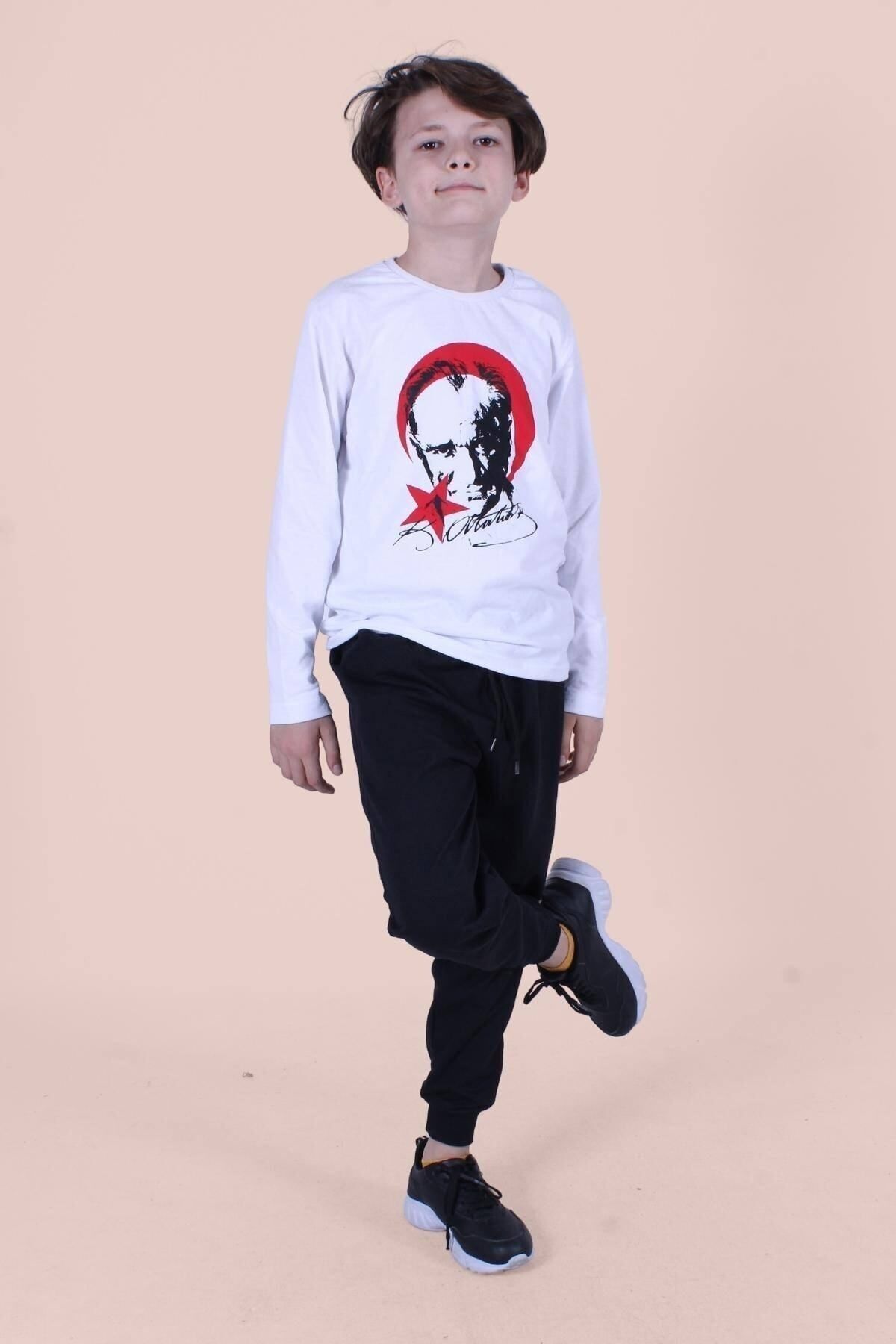 PANİO KİDS-Μακρυμάνικο κοστούμι Unisex με στάμπα Atatürk-Signature 3