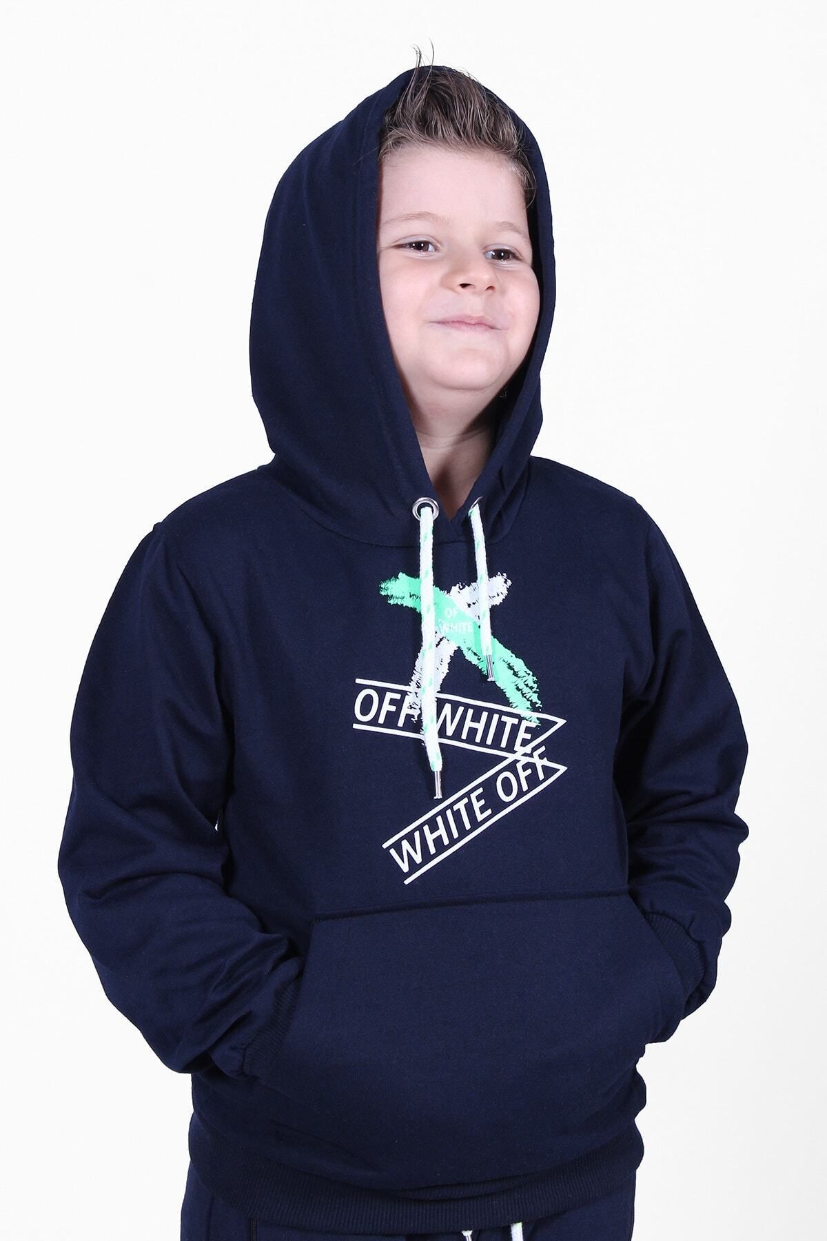 سویشرت پسرانه آبی سرمه ای PANİO KİDS | PK00165 اورجینال - تصویر 5