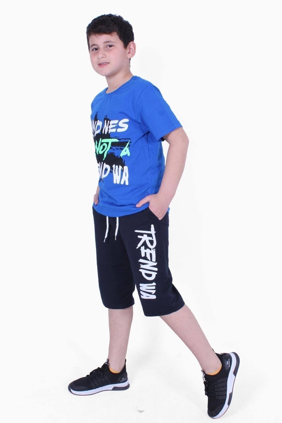 FYK KİDS Kind Nestrend Wa szövegnyomtatott fiú Capri készlet Trendyol