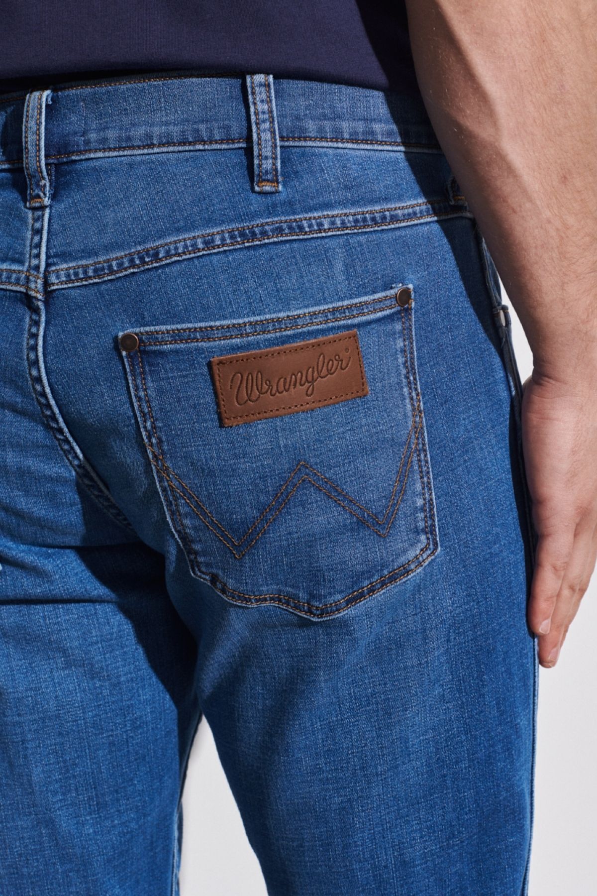 شلوار جین آبی مردانه با انعطاف پذیر پایین Greensboro کم Wrangler