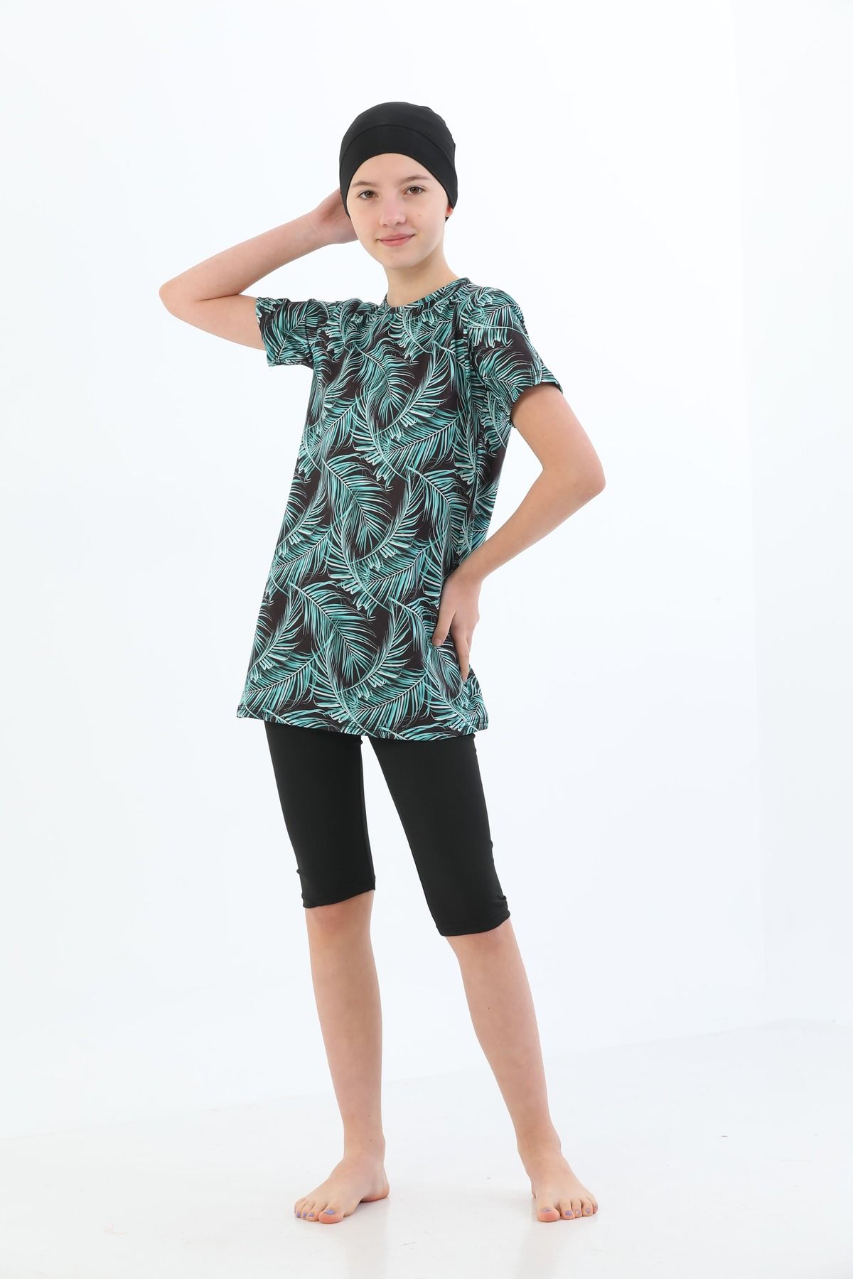 ESEB-Short Sleeve Lycra Children's Swimsuit - Patterned and Comfortable 3