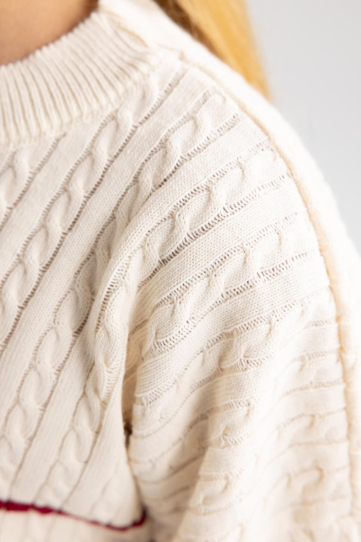 بافت و پلیور دخترانه دفاکتو Defacto اورجینال دخترانه کد کالا B1703A823WN - تصویر 5