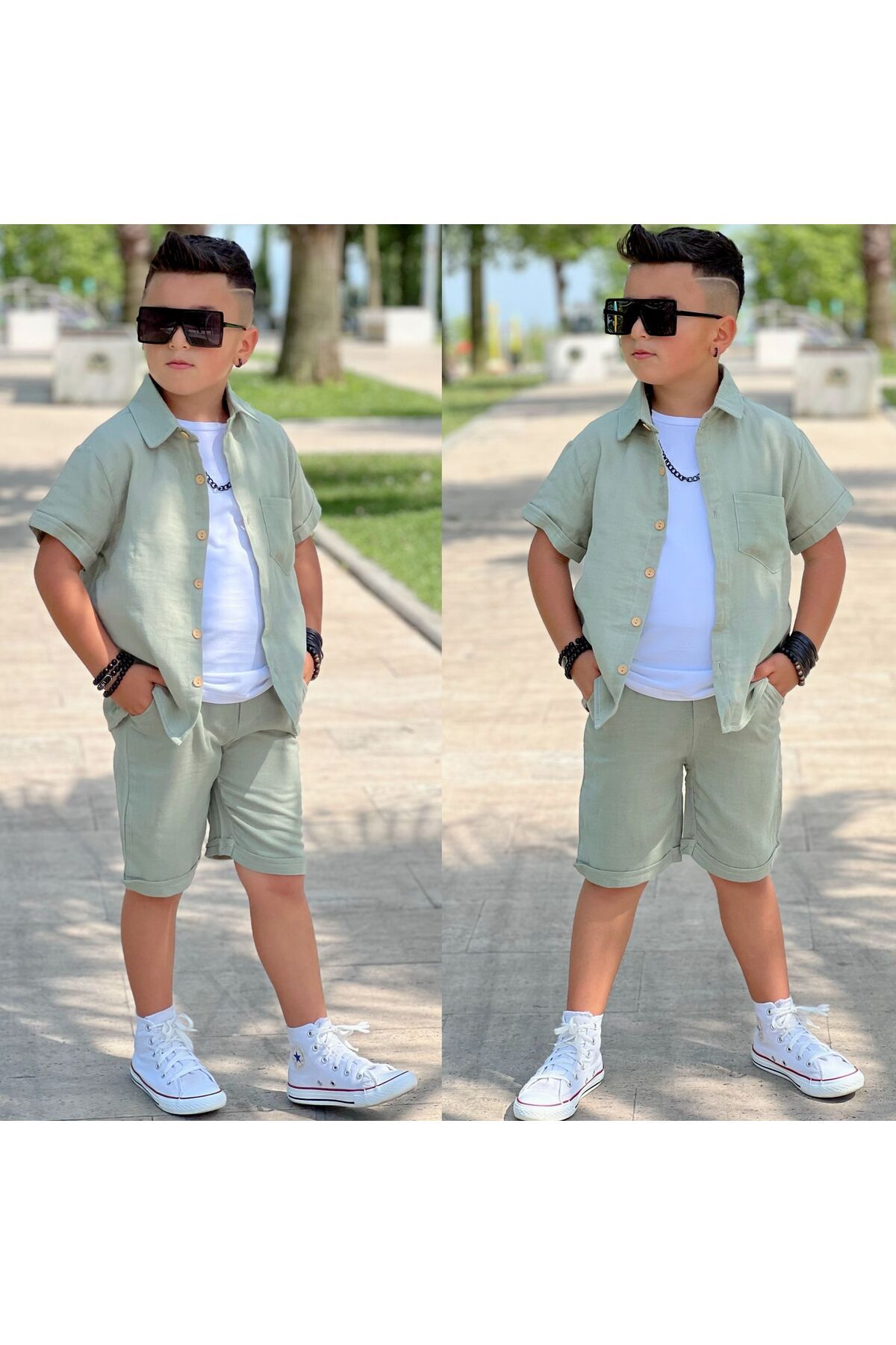 erkek çocuk müslin 3lü takımm