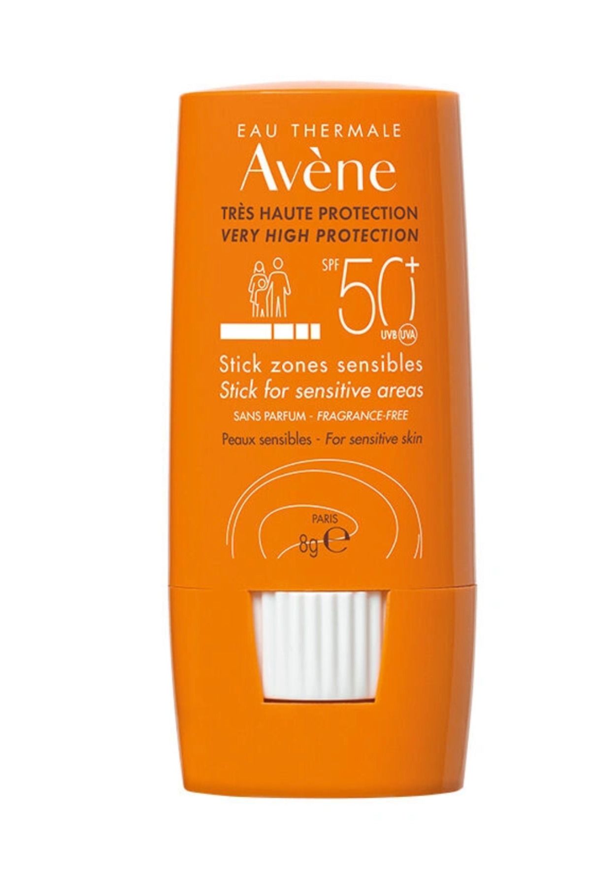 چوب ضد آفتاب Stick Sf 50+ با محافظ بالا برای مناطق حساس 8 گرم Avene
