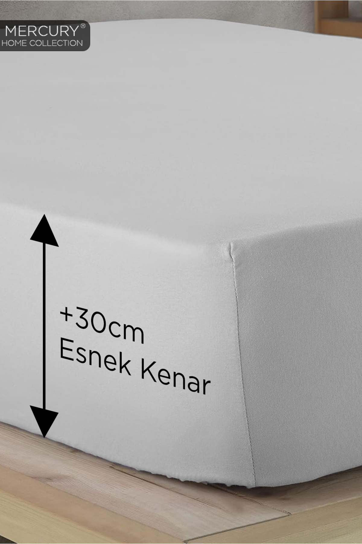 Tek Kişilik Pamuklu Nevresim Takımı Çarşafı Lastikli | Yeşil Beyaz Geometrik Desen Nevresim 7