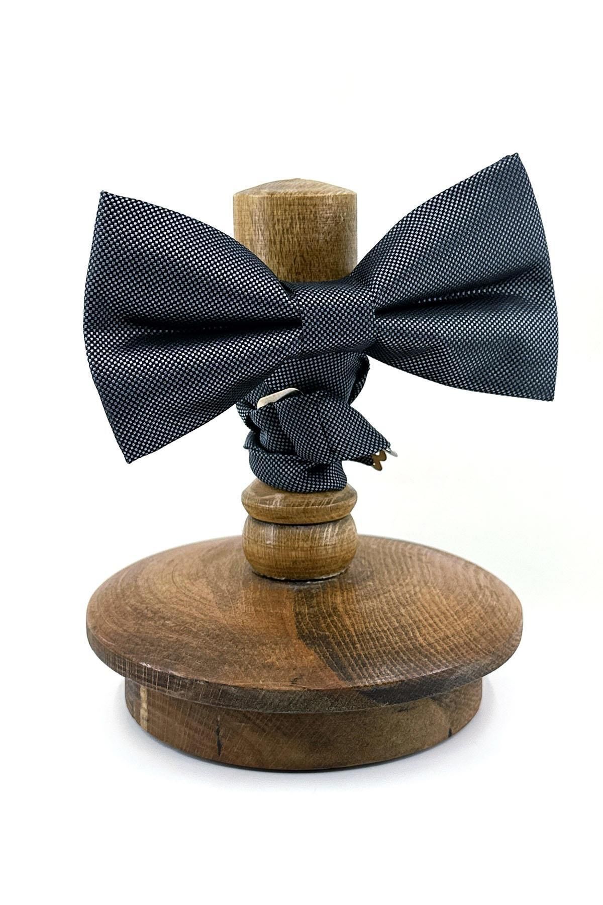  پاپیون کلاسیک دودی خاکستری خالدار P1888