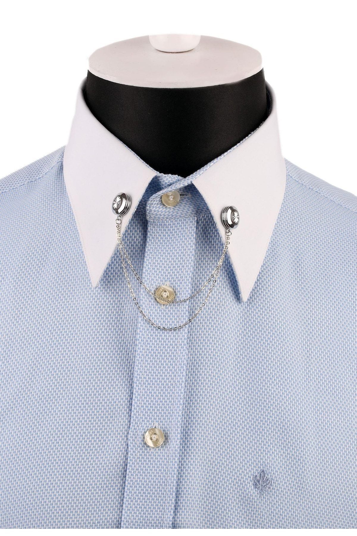  سنجاق یقه پیراهن زنجیری نقره‌ای رنگی GI159