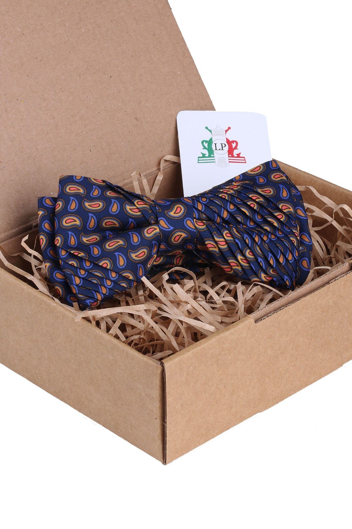  شال سرمه‌ای طرح پاپیون پلیسه CRB08