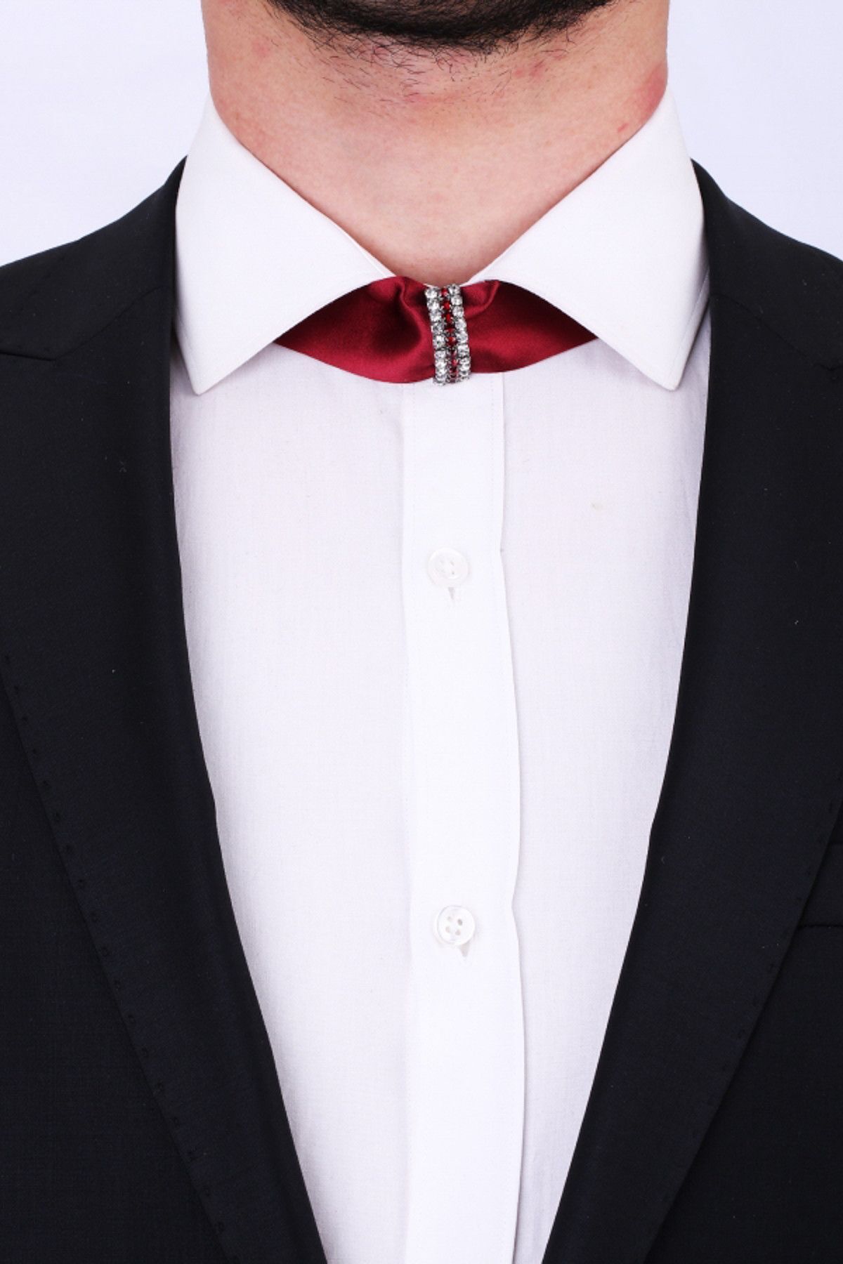  هدبند داماد باریک زرشکی