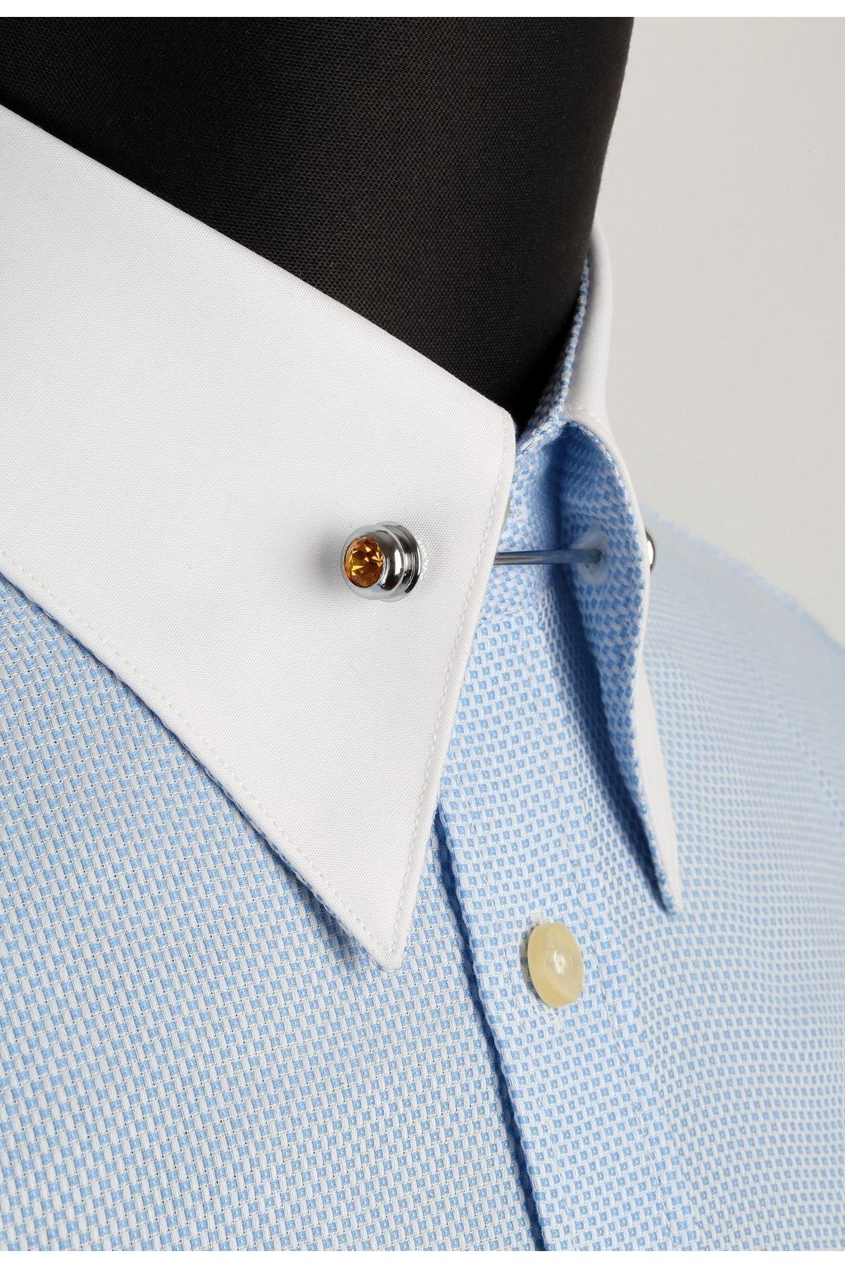  سنجاق یقه پیراهن طرح سنگ زرد GI057