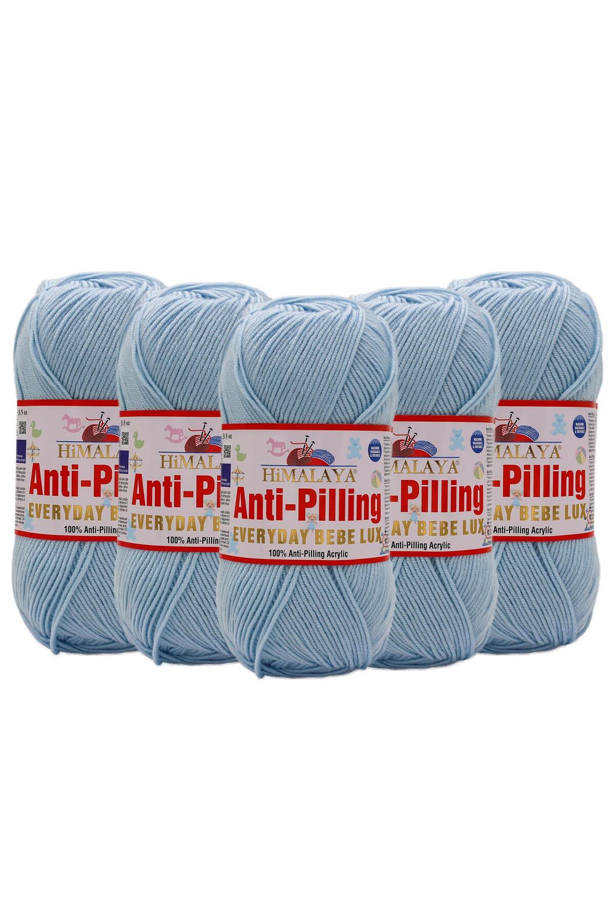 5 Pcs Himalayan Everyday Bebe Lux Anti Pilling Hand Knitting Yarn - 70443 Light Blue