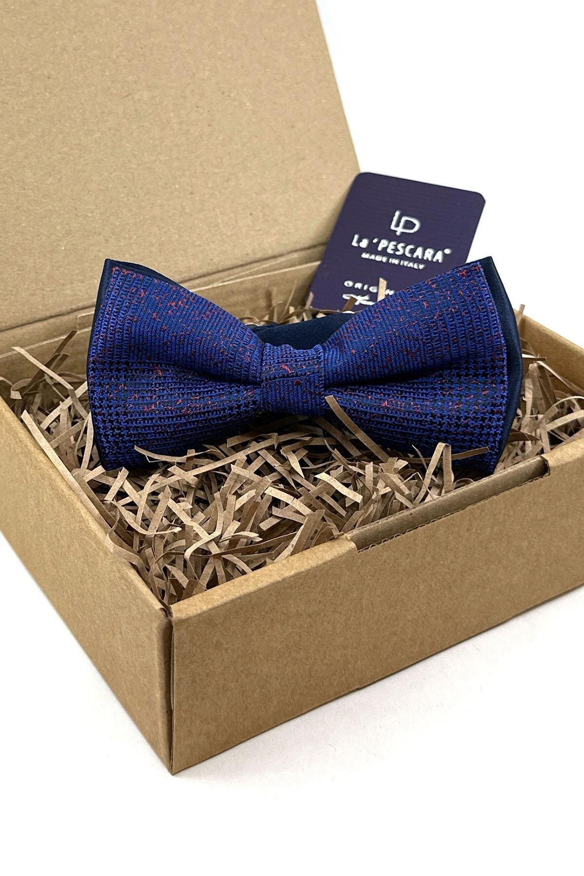  پاپیون چهارخانه سرمه‌ای P1758