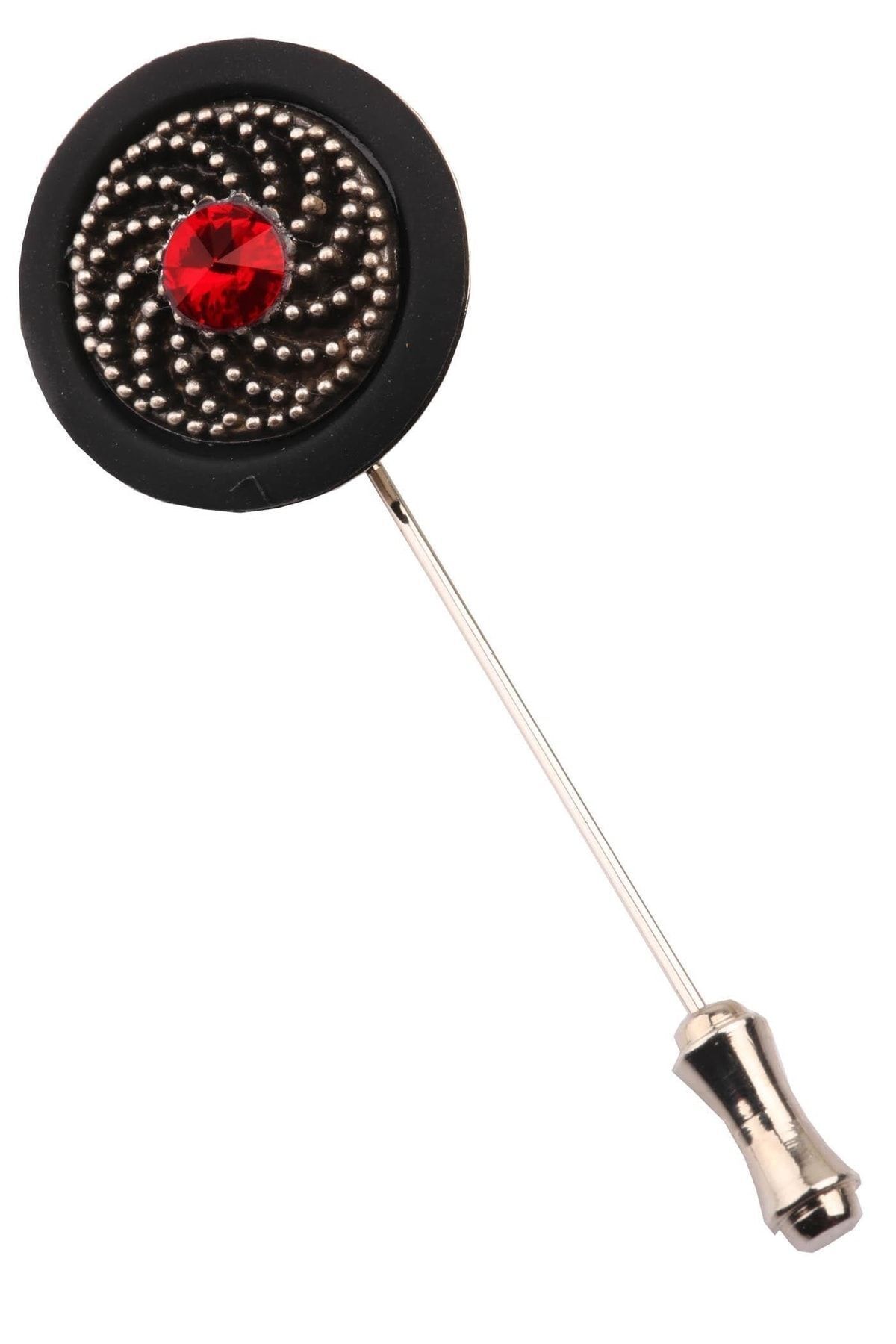  سنجاق یقه‌ای تزیین‌شده با سنگ مشکی و قرمز YI162