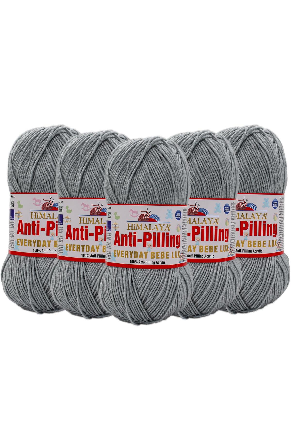 5 Pcs Himalayan Everyday Bebe Lux Anti Pilling Hand Knitting Yarn - 70445 Grey