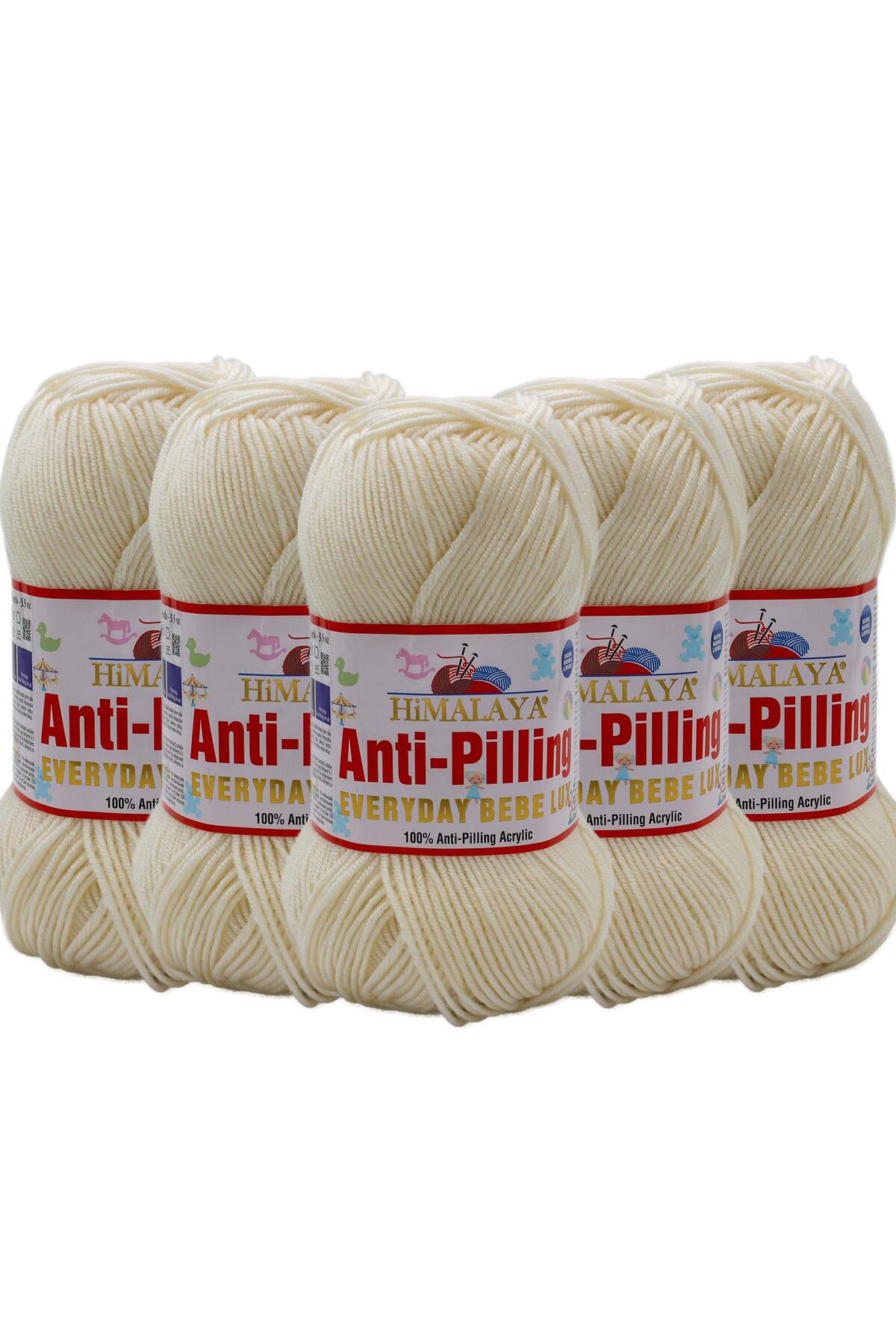 5 Pcs Himalayan Everyday Bebe Lux Anti Pilling Hand Knitting Yarn - 70402 Cream