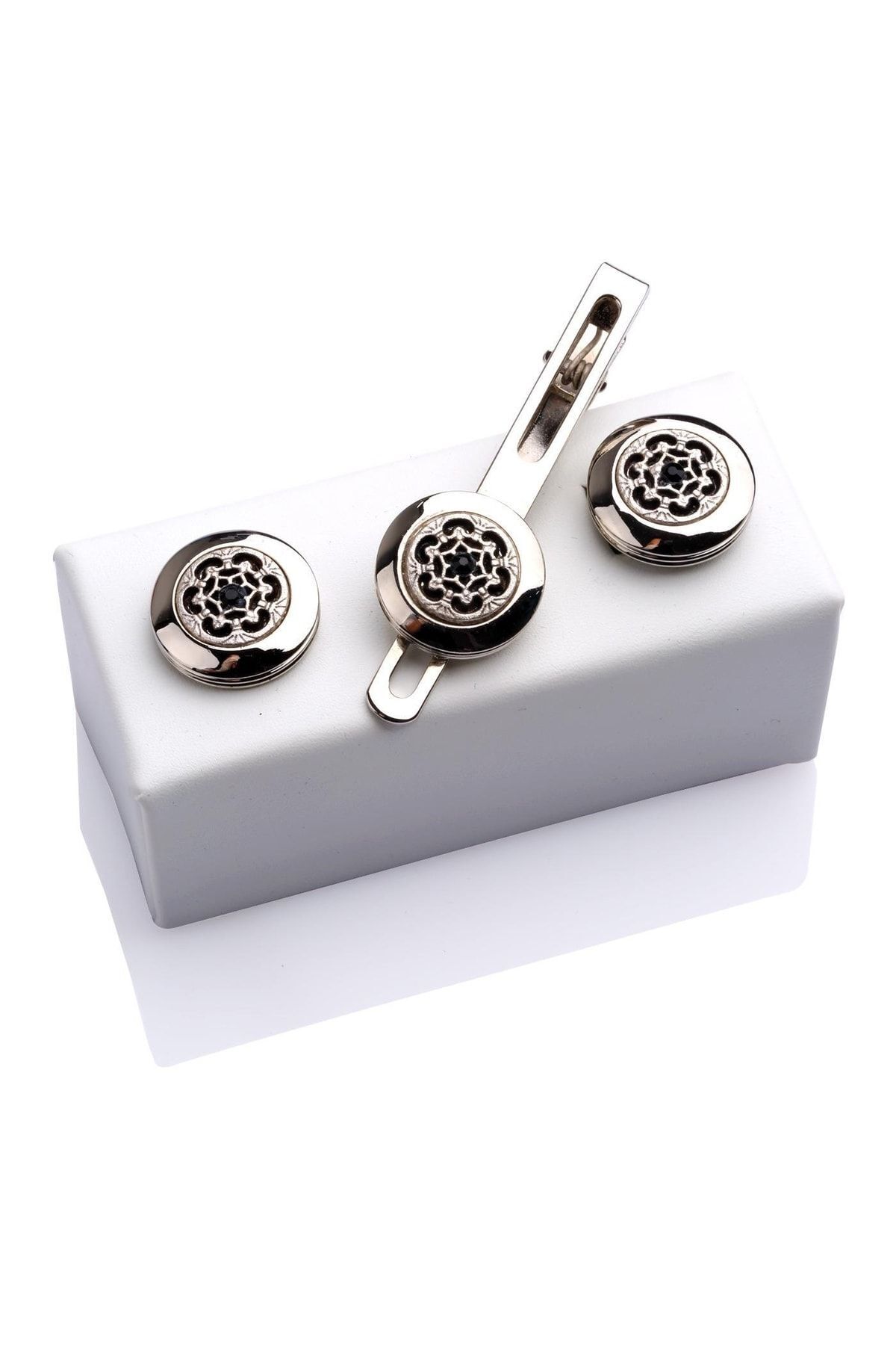  ست دکمه سرآستین و سنجاق کراوات KD327