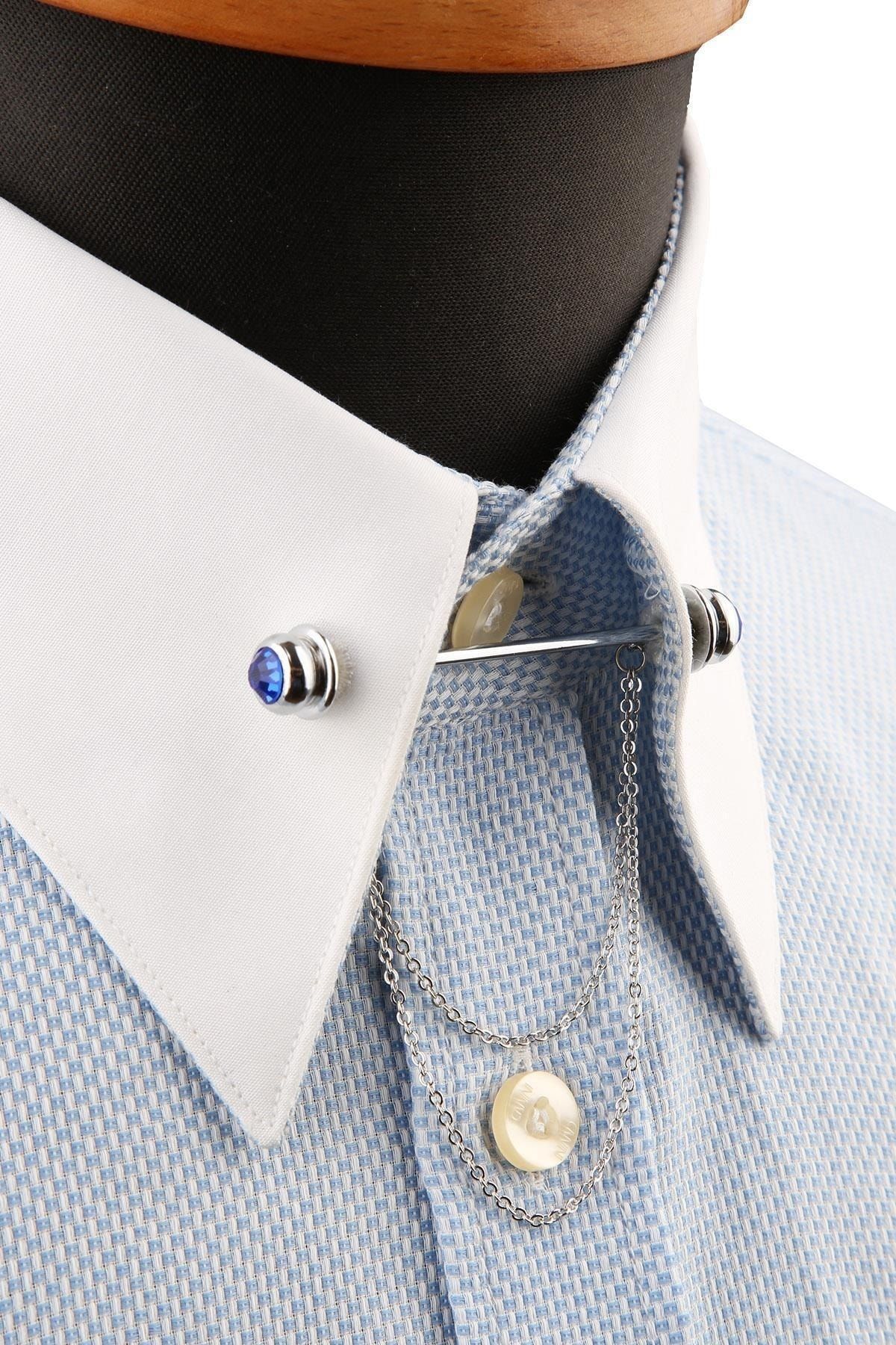  سنجاق یقه پیراهن زنجیر سنگی ساکس مدل GI206