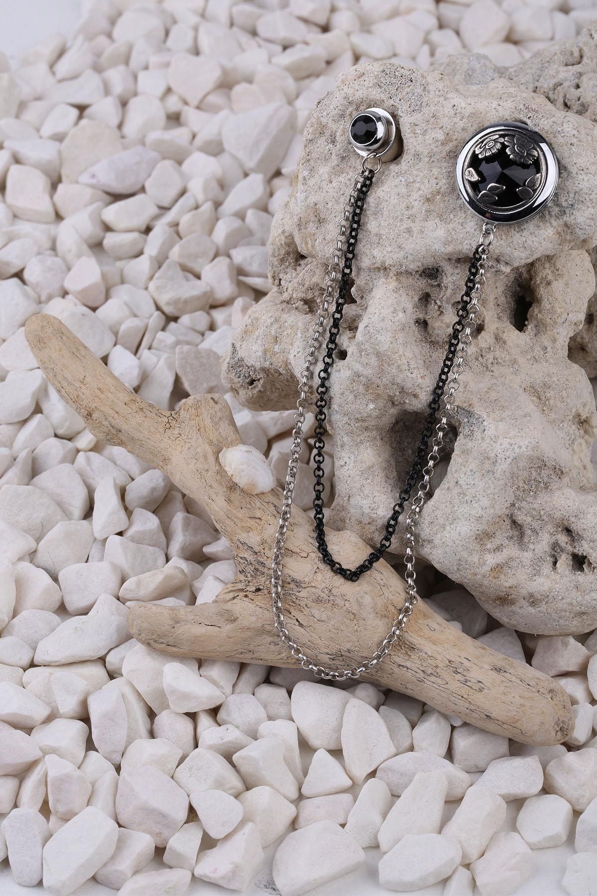  سنجاق یقه زنجیری تزیین شده با سنگ YI134