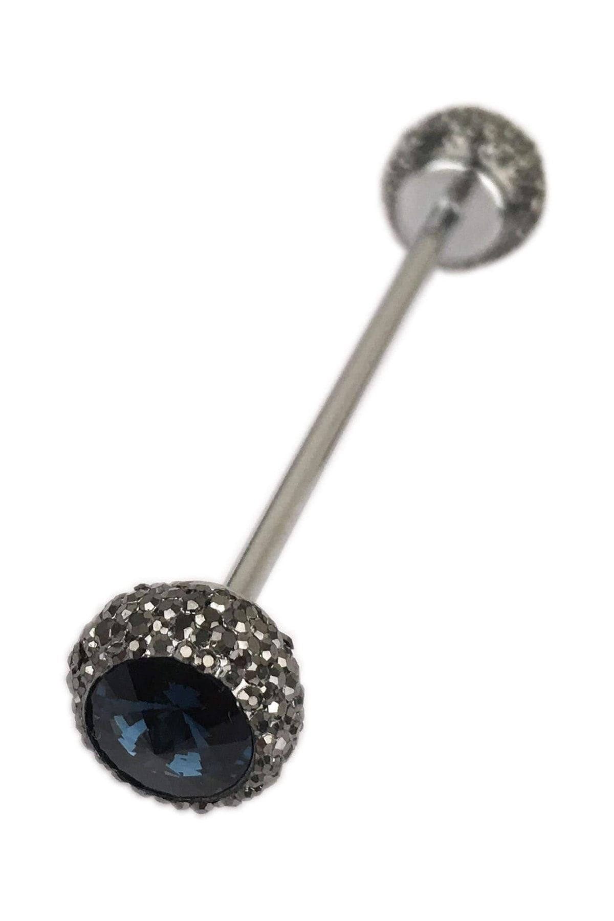  سنجاق یقه پیراهن مزین به سنگ آبی نفتی GI127