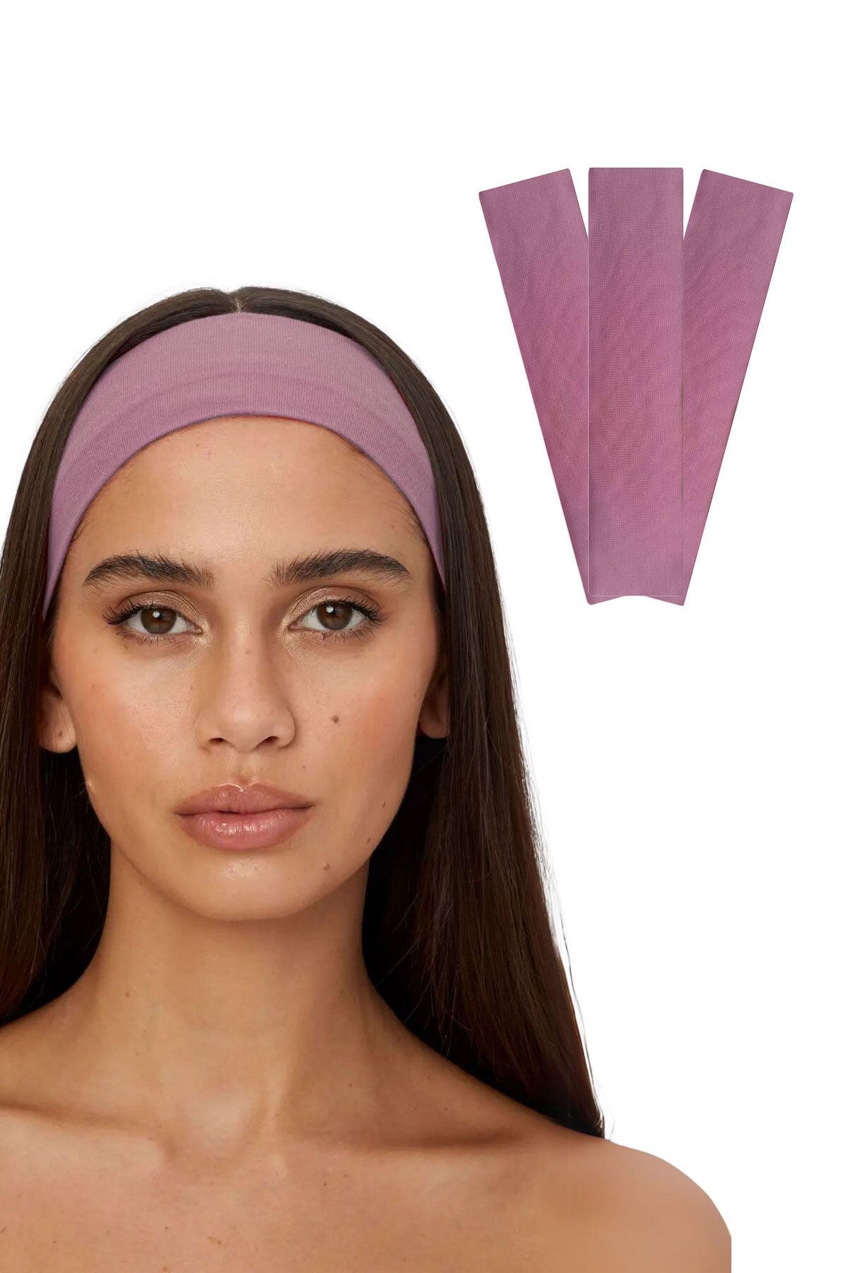 Salvia Dione-3 Pack Pink Sports Headbands - For Women and Men, Yoga Makeup and Face Wash 1