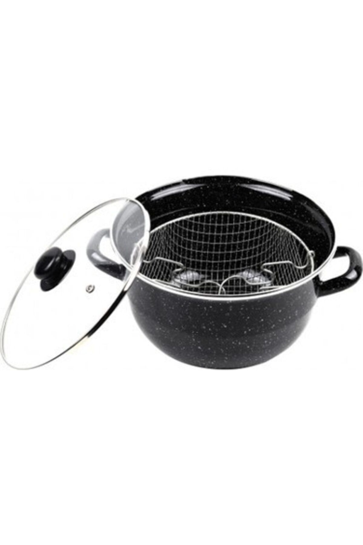 Emaye Kızartma Tenceresi 24 Cm Emaye Kalın