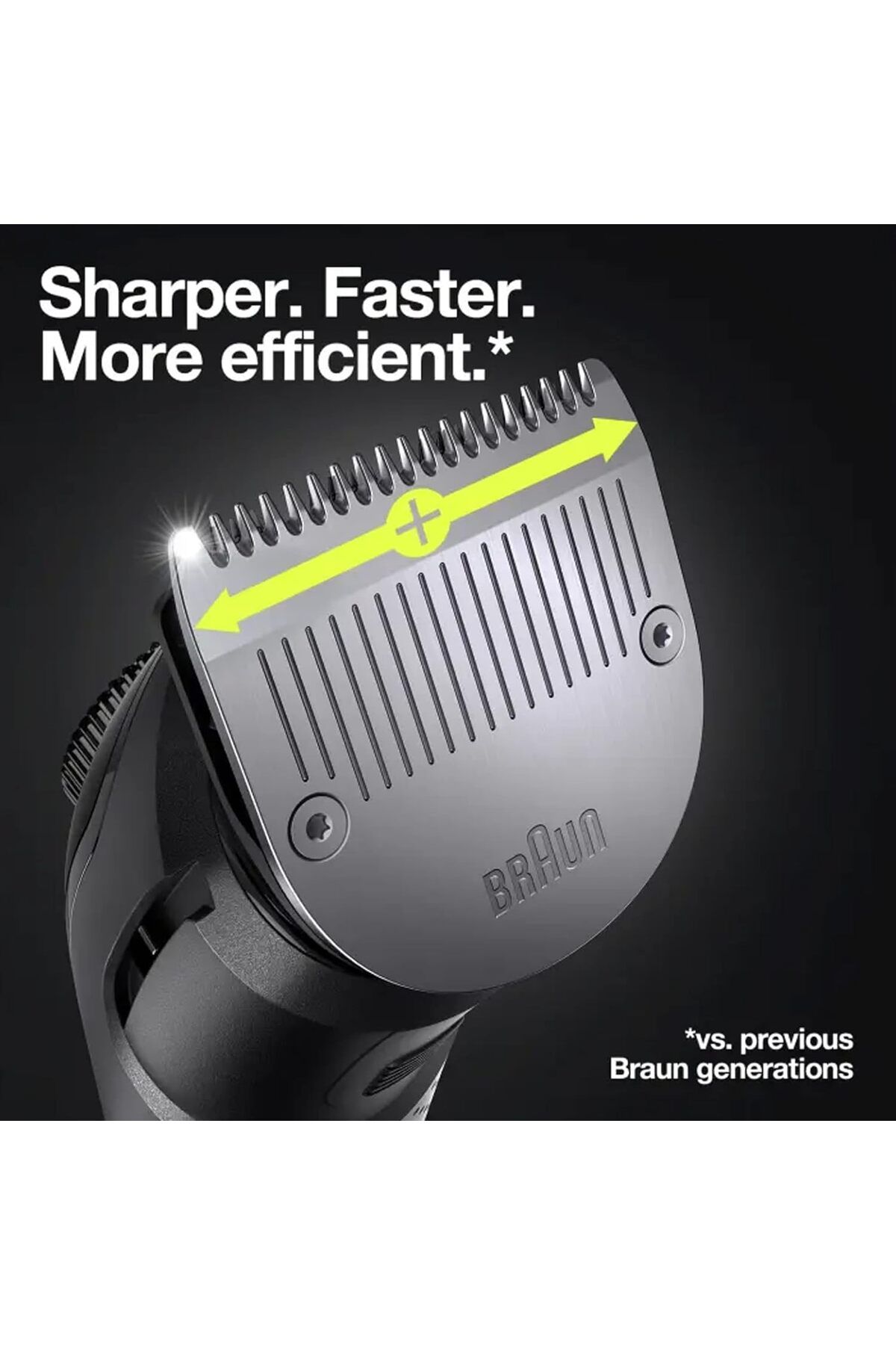 Braun-Beard Trimmer AutoSense, 39 Length Precision Dial, 7 Tools, Lifetime Sharp ProBlades - BT7350 3