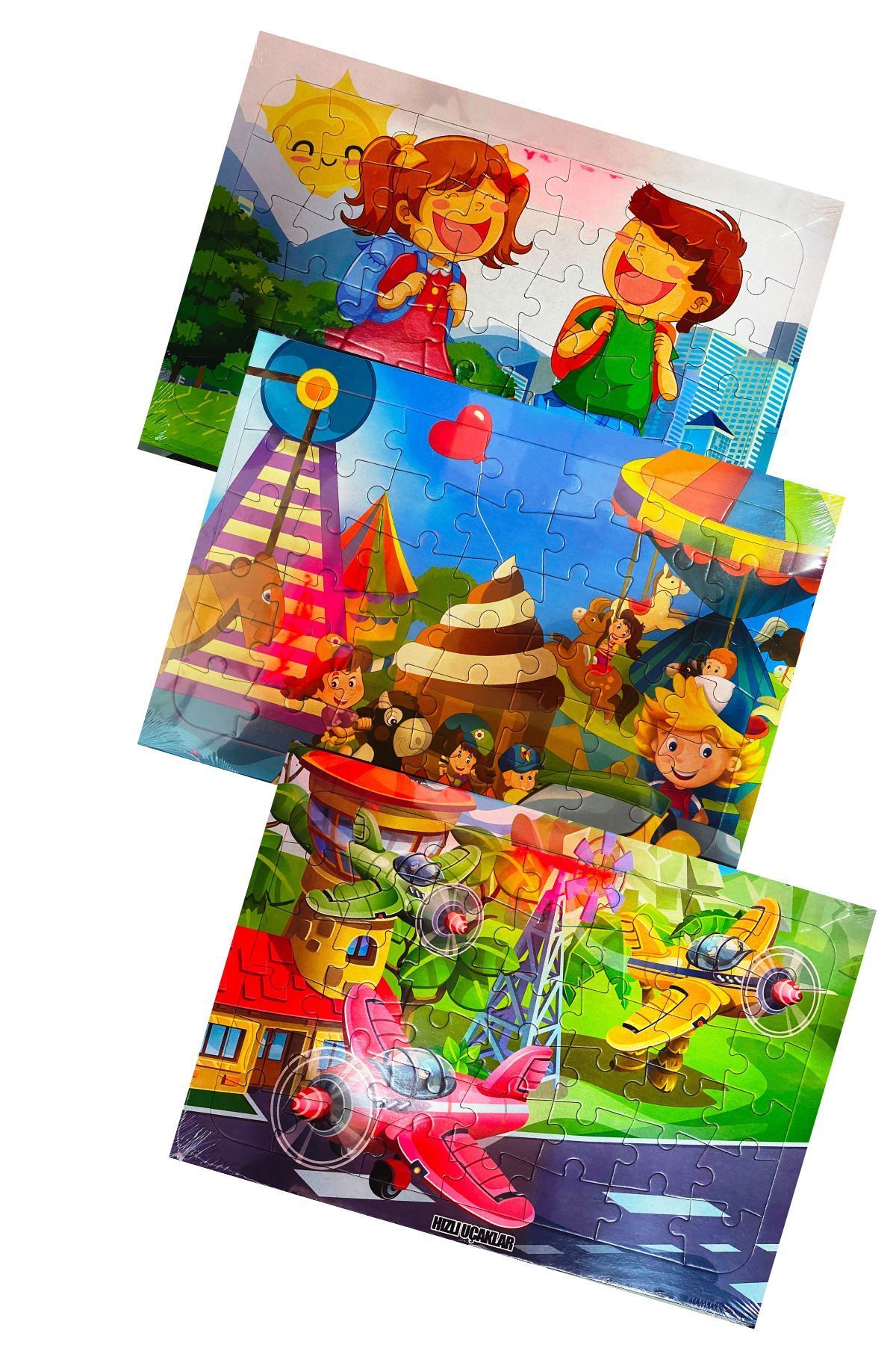 GÖNÜL YAYINCILIK-20X30Cm Painted Puzzle Set of 3 - 3 Different Puzzles 5