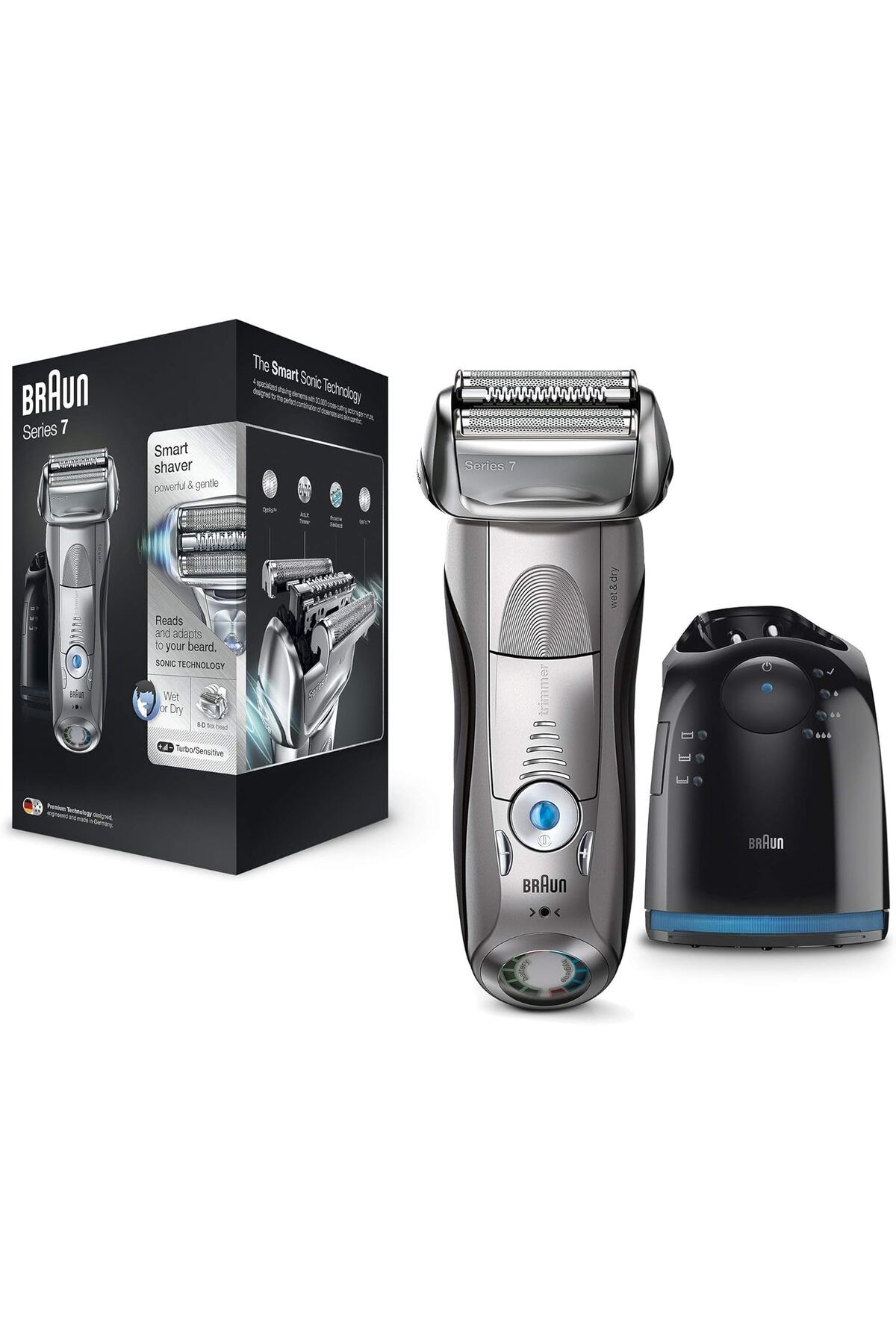 Braun-Series 7 SmartSonic Technology, 8D Flex head, 4 specialized shaving element, SmartCare -7899cc 4