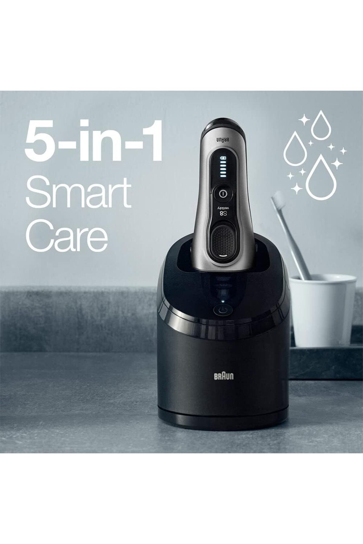 Braun-Series 8, 5-in-1 SmartCare Center, Precise shaving, 8D Flex head, Travel case - 8467cc 4