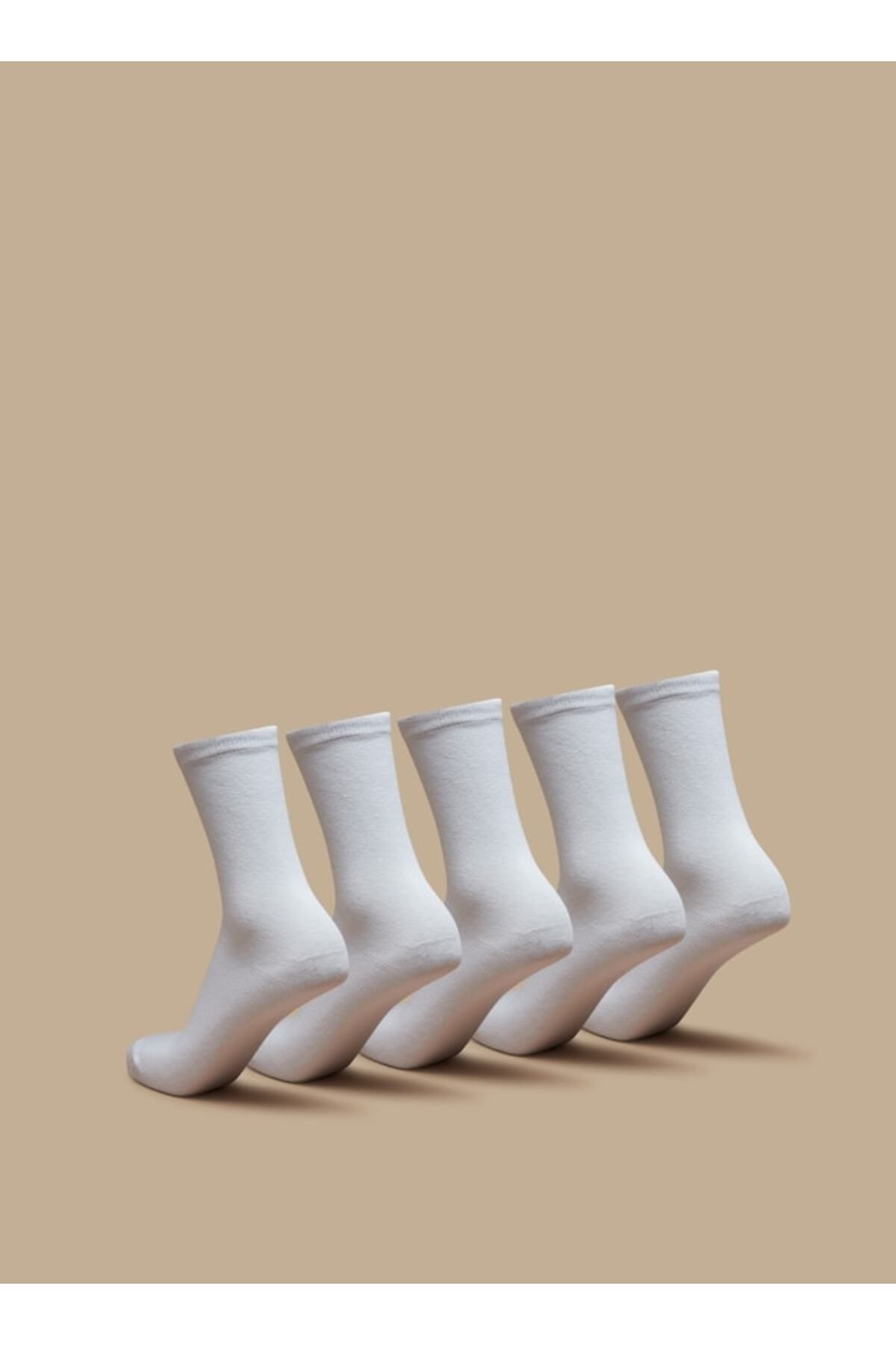LBL by Shoexpress-Solid Crew Length Socks - Set of 5 3