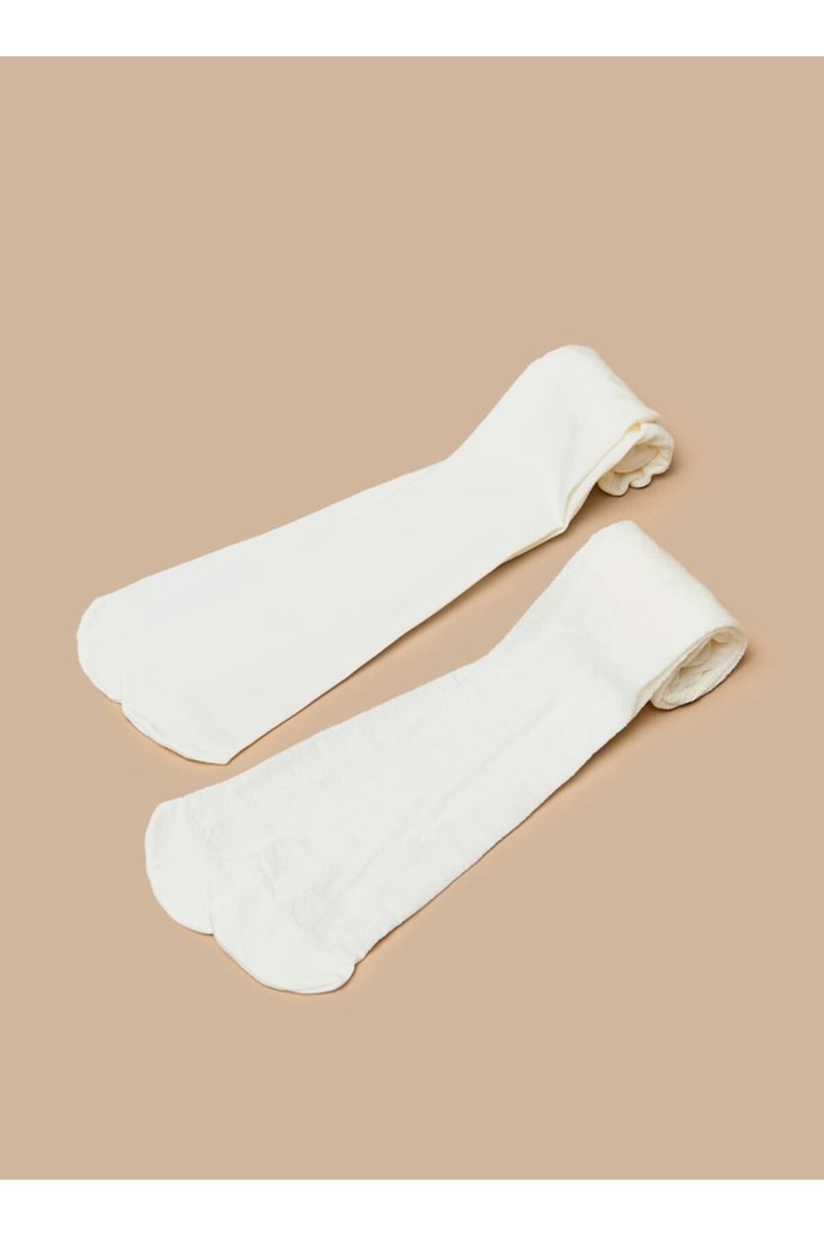 Barefeet-Solid Tights with Elasticated Hem - Set of 2 1