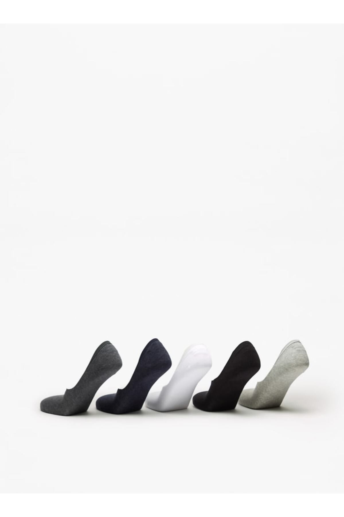 LBL by Shoexpress-Solid No Show Socks - Set of 5 3