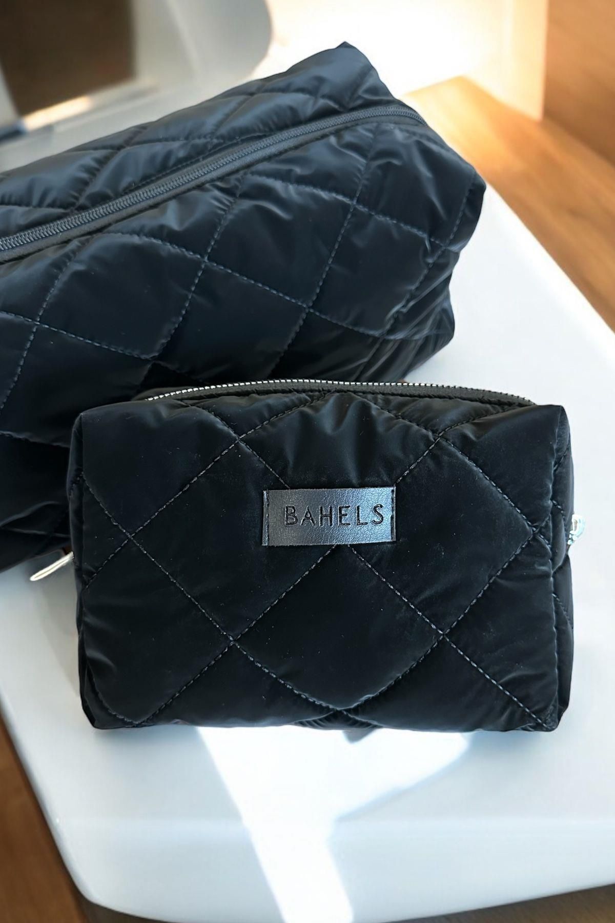 BAHELS Quilted Black Makeup Bag Trendyol