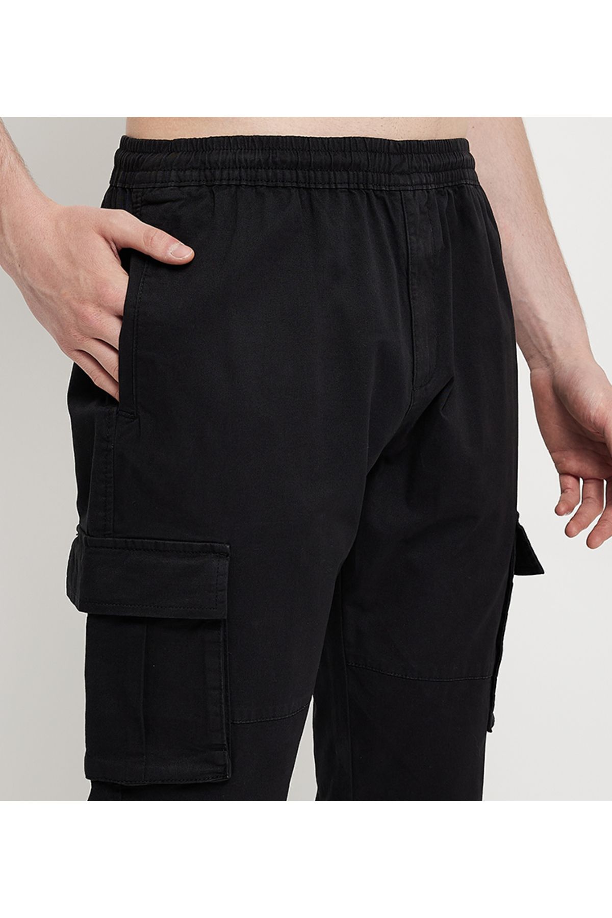 Aeropostale-السراويل البضائع السوداء عادي للرجال 3