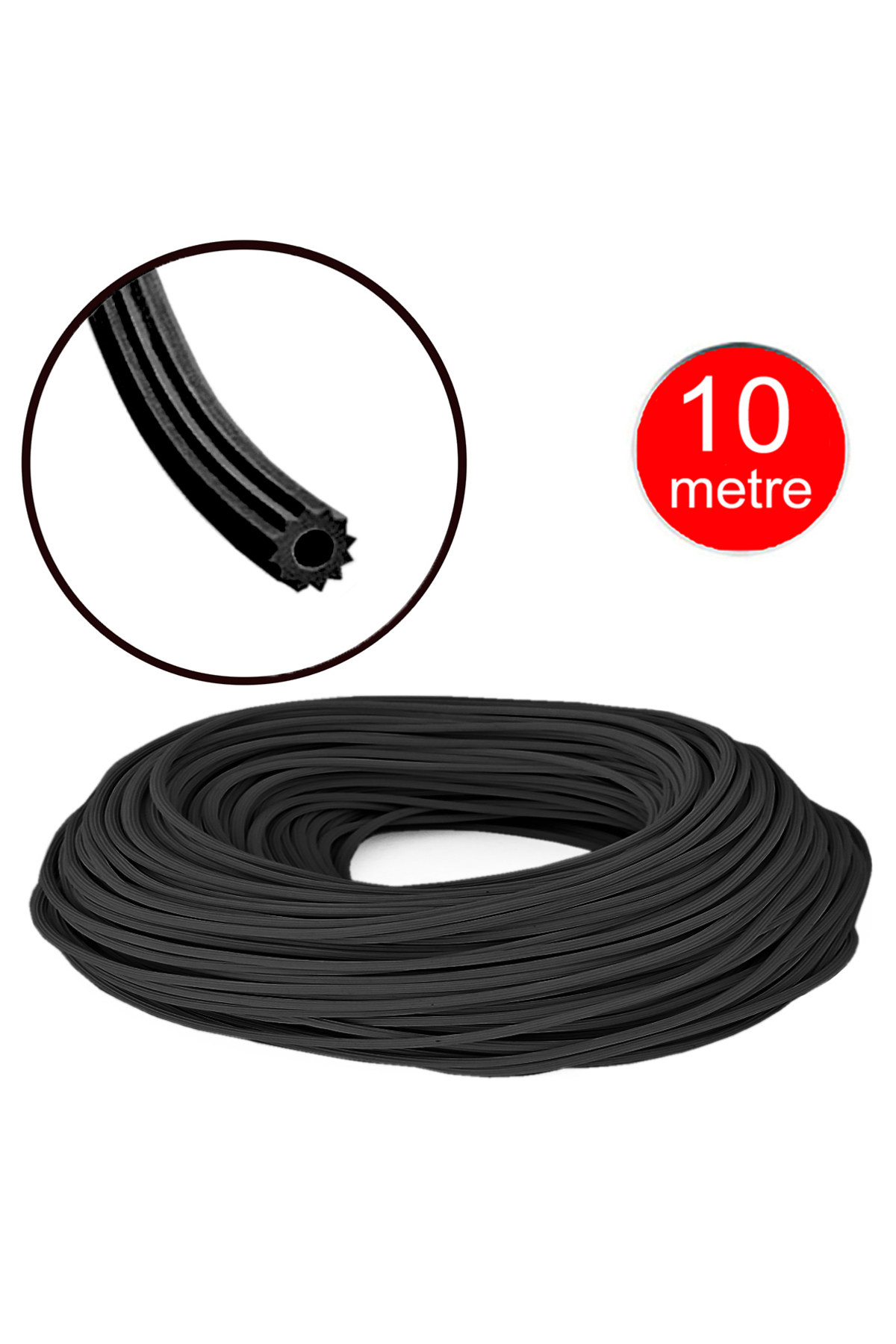 Aluminum Mosquito Net Wire Seal Black 5mm Door Window Mesh Fixing Rubber Seal -10 Meters