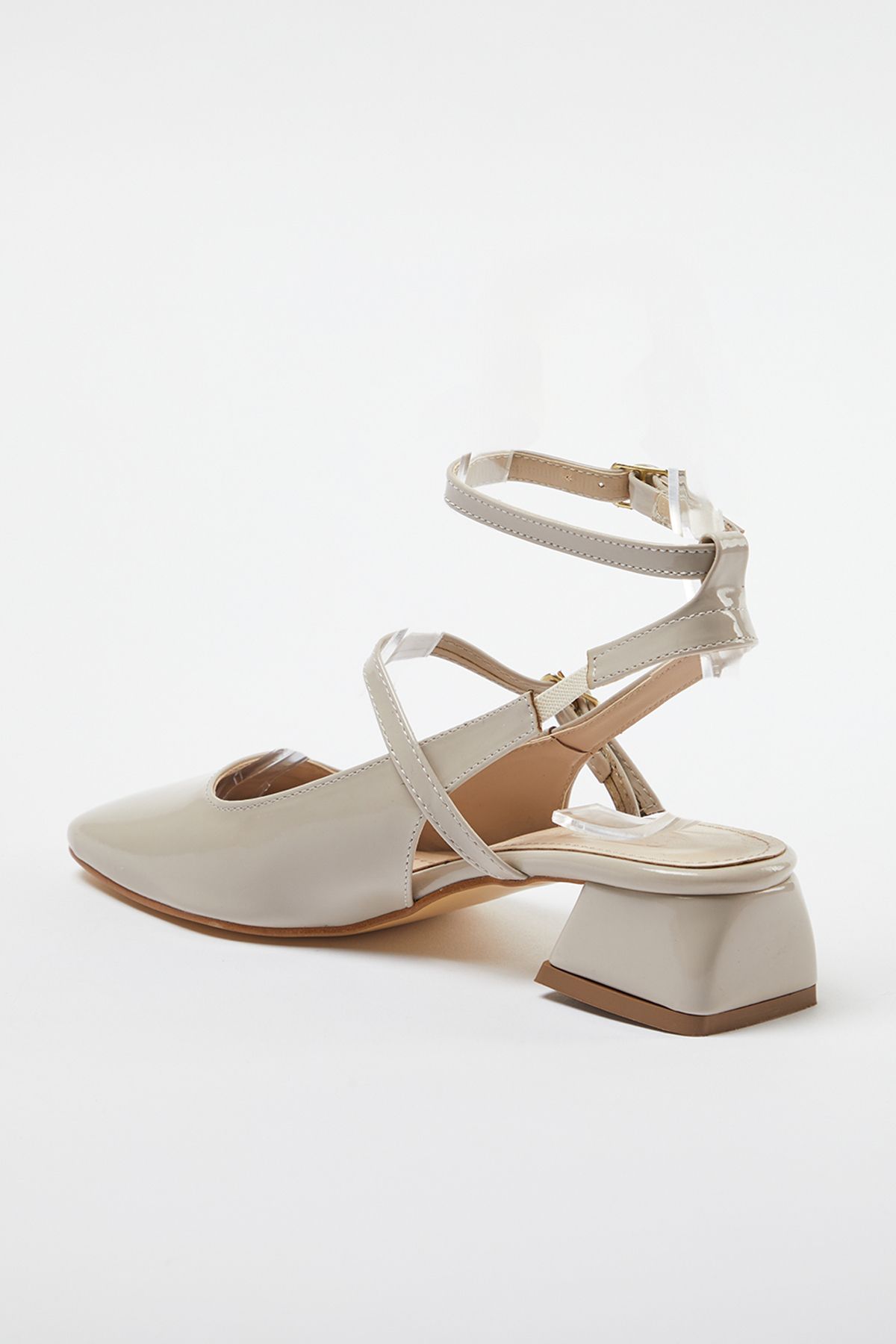 TRENDYOL SHOES-Damen High-Heels im Mary-Jane-Style, mit quadratischer Zehenpartie, beige TAKSS24TO00009 3