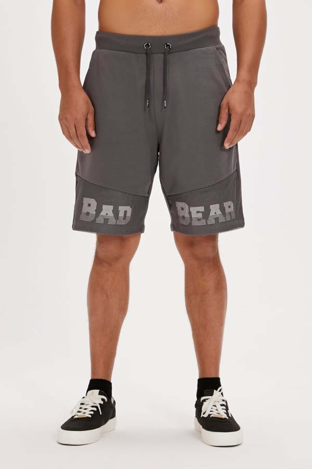 24.01.18.012 شلوارک نخی شانه دار مردانه Bad Bear Grid آسفالت Bad Bear