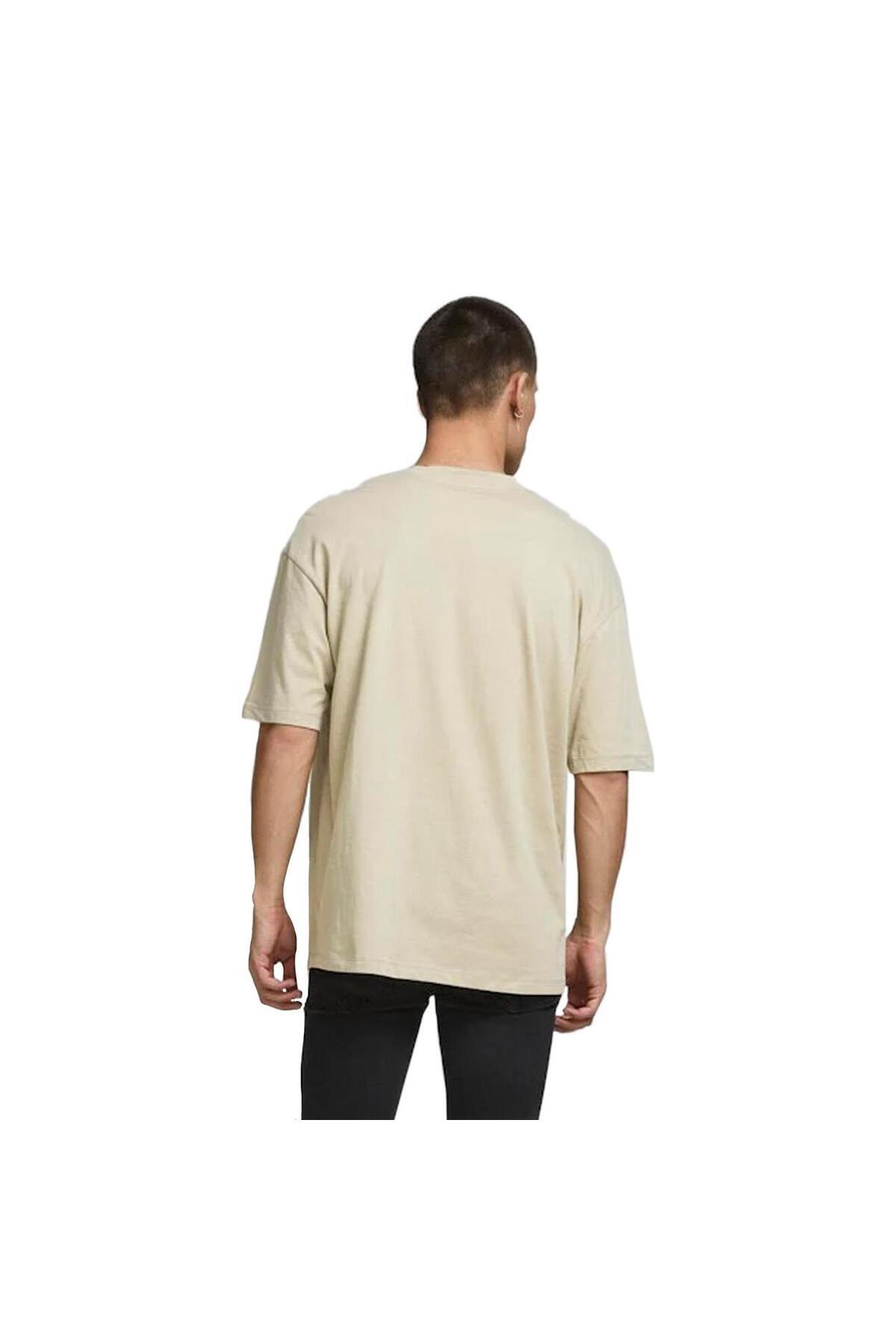 تیشرت مردانه بژ جک اند جونز | CS1415961564TR اورجینال - تصویر 3