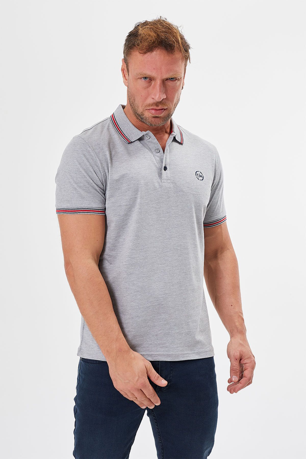 Tony Montana-Regular Fit Polo Neck T-Shirt - Buttoned 4