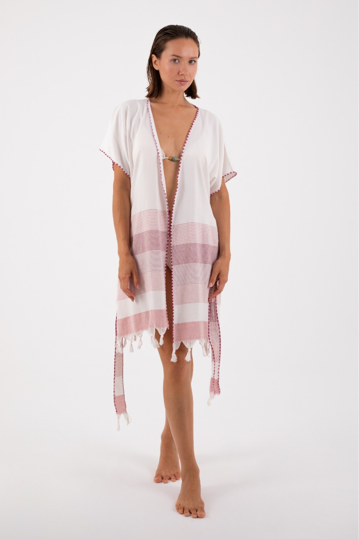 Dokubba -Plaj Kullanımına Uygun Kimono - Peştemal Kimono - Mikanos Kimono