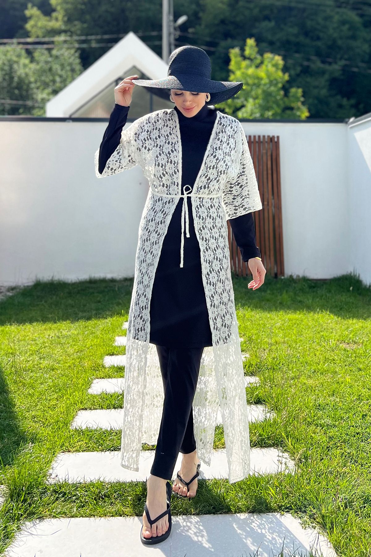 Remsa Mayo-Ανοιχτό μπροστινό Pareo 498-486 Off White 4