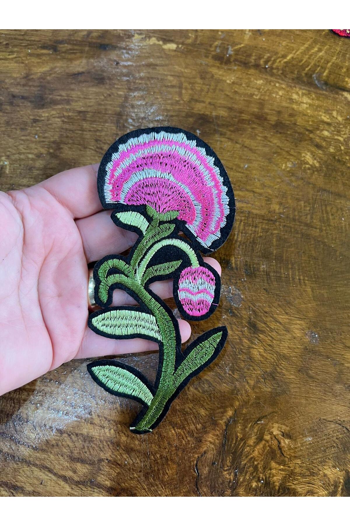 Gönülden Tasarım 14X6 CM ÜTÜ İLE YAPIŞAN ÇİÇEK ARMA DİKİŞ AKSESUARI