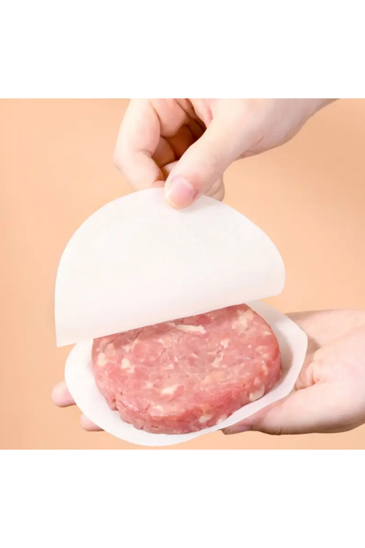 SYNOPE 100lü Yapışma Önleyici Isıya Dayanıklı Hamburger Kağıdı Köfte Ayırıcı Köfte İçin Yağlı Balmumu Kağıt