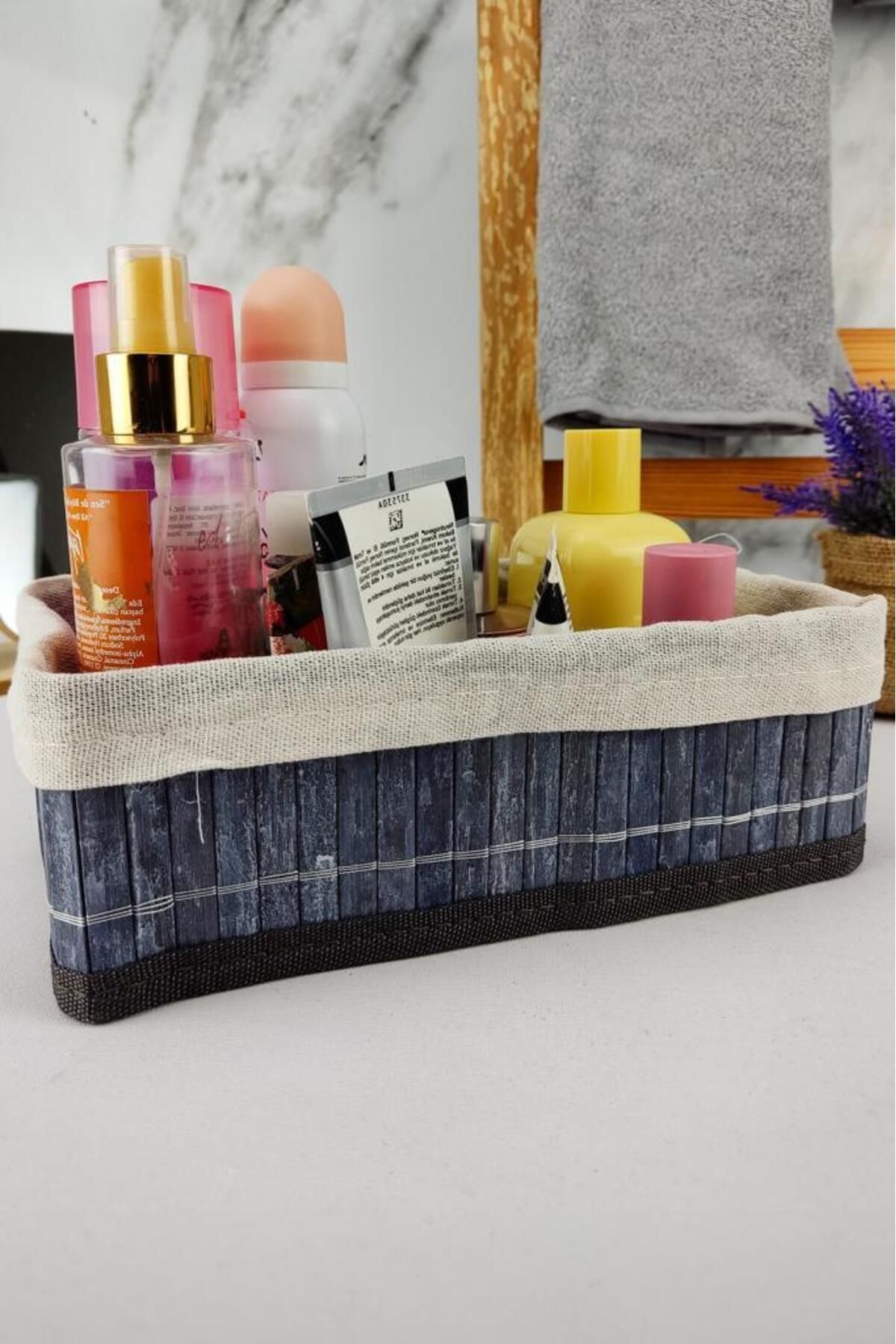 Digithome-Gray Bamboo Storage Box - Multi-Purpose, Small Size Organizer, 25X15X8 cm - Cl-6007-2 C1-1-121 2