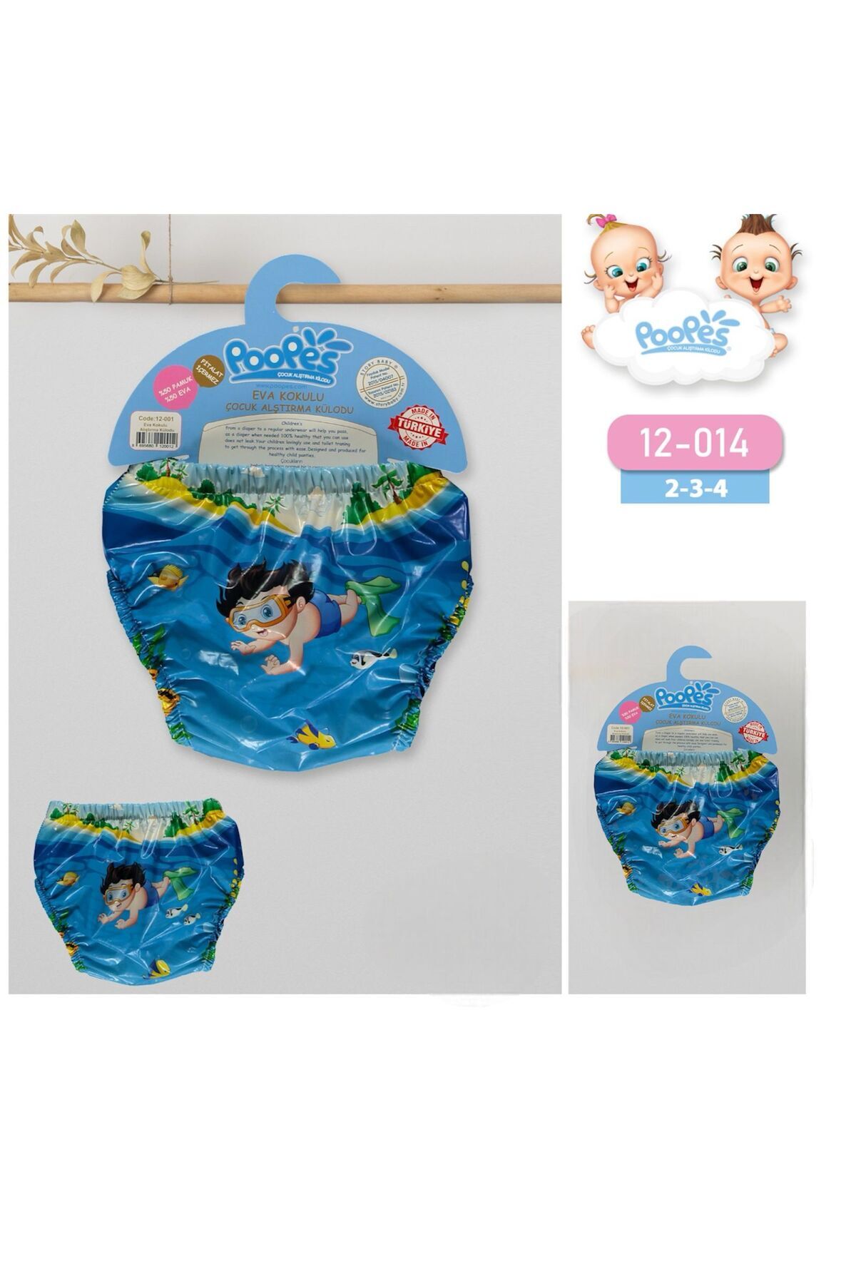 babixkids Bebek Alıştırma Külodu Bebek Tuvalet Eğitimi %50 Pamuk %50 Eva (DESENLERDE FARKLILIK OLABİLİR) fotoğrafı 2 (önizleme)