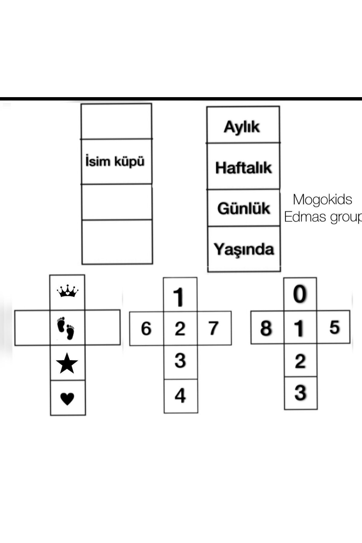 İsimli bebek anı küpü siyah
