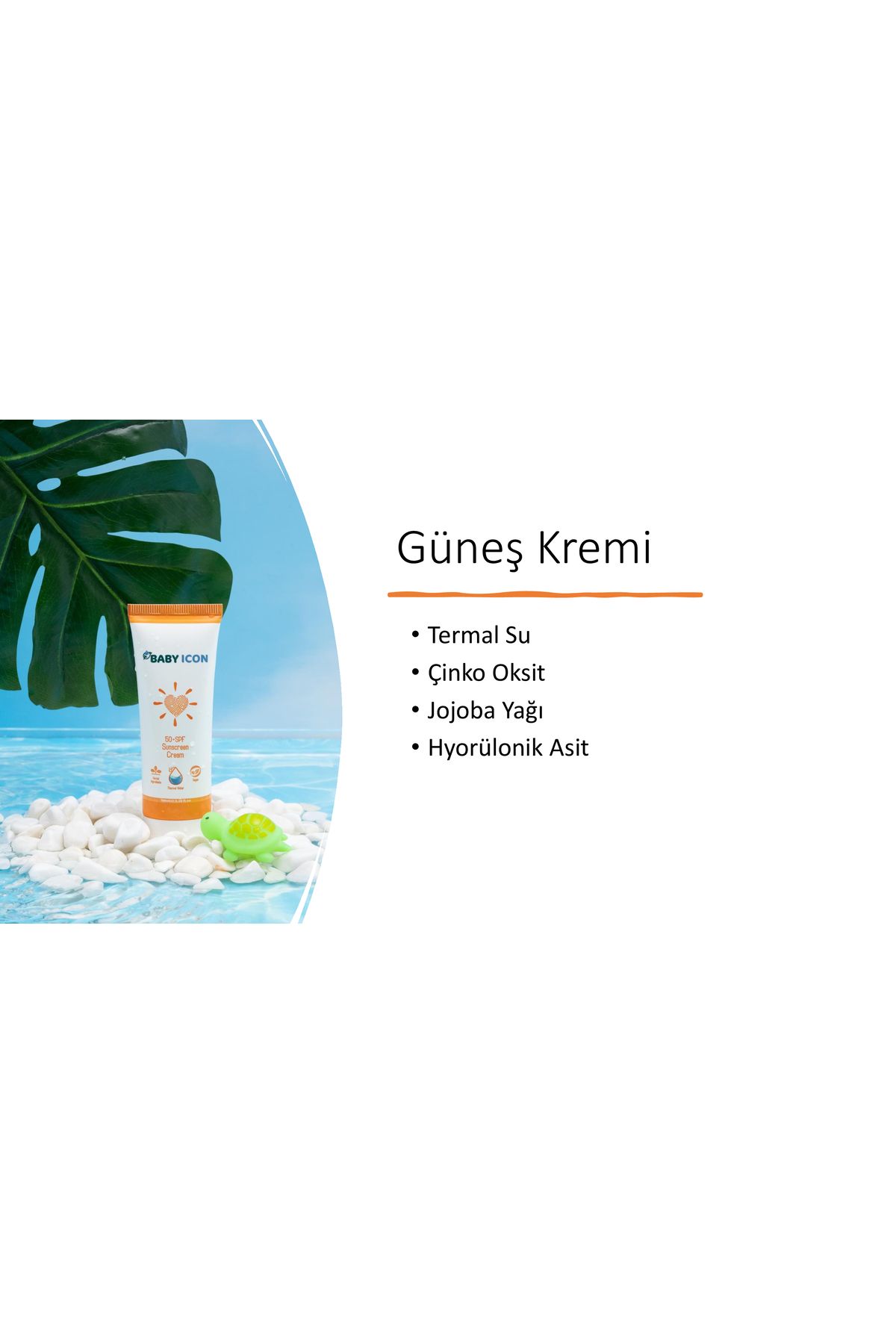 Baby İcon Güneş Kremi - Bebek, Çocuk Ve Hamileler Için 50 Spf Güneş Kremi 100 ml